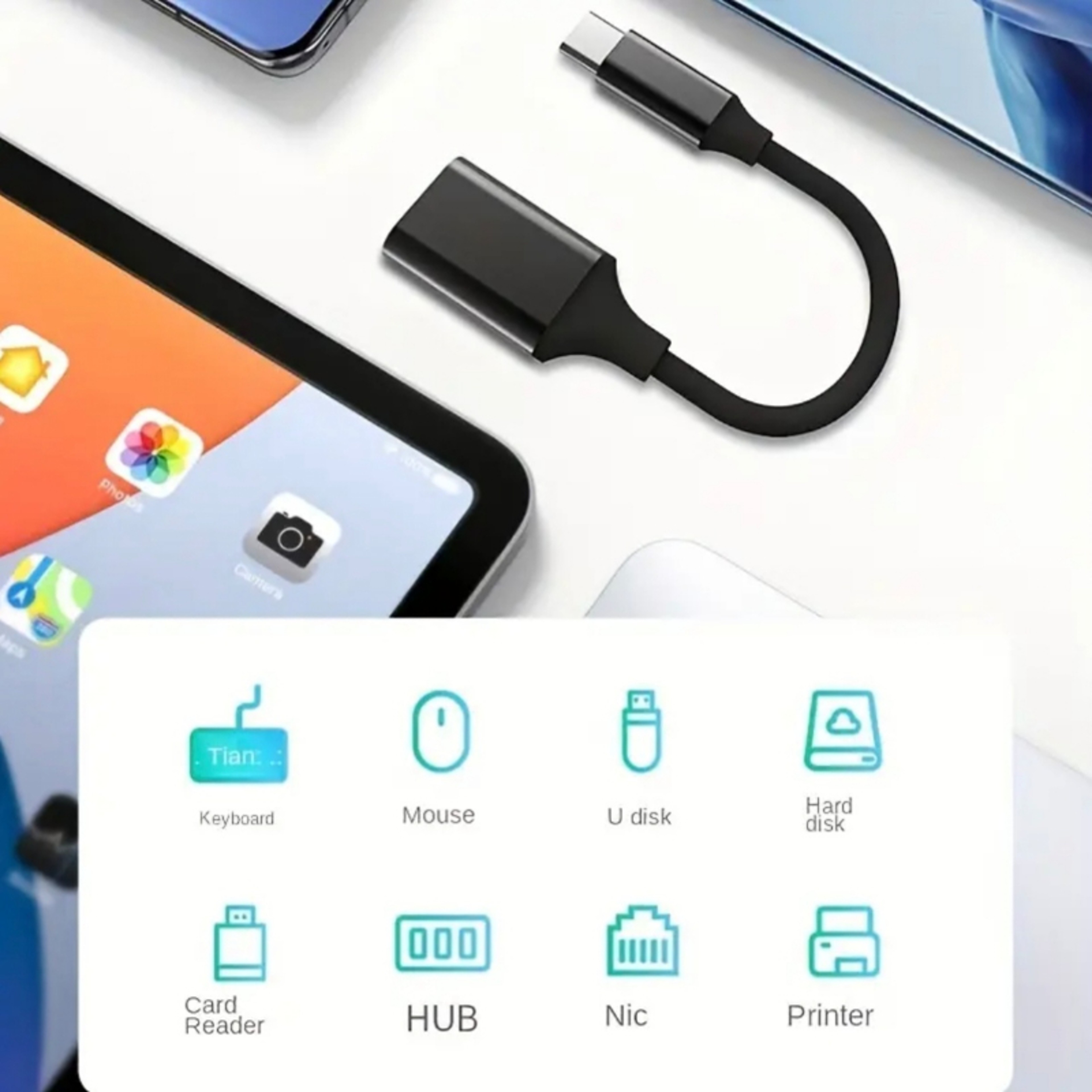 Universal USB C OTG Adapter USB To Type C Converter For Phones  Laptops 3