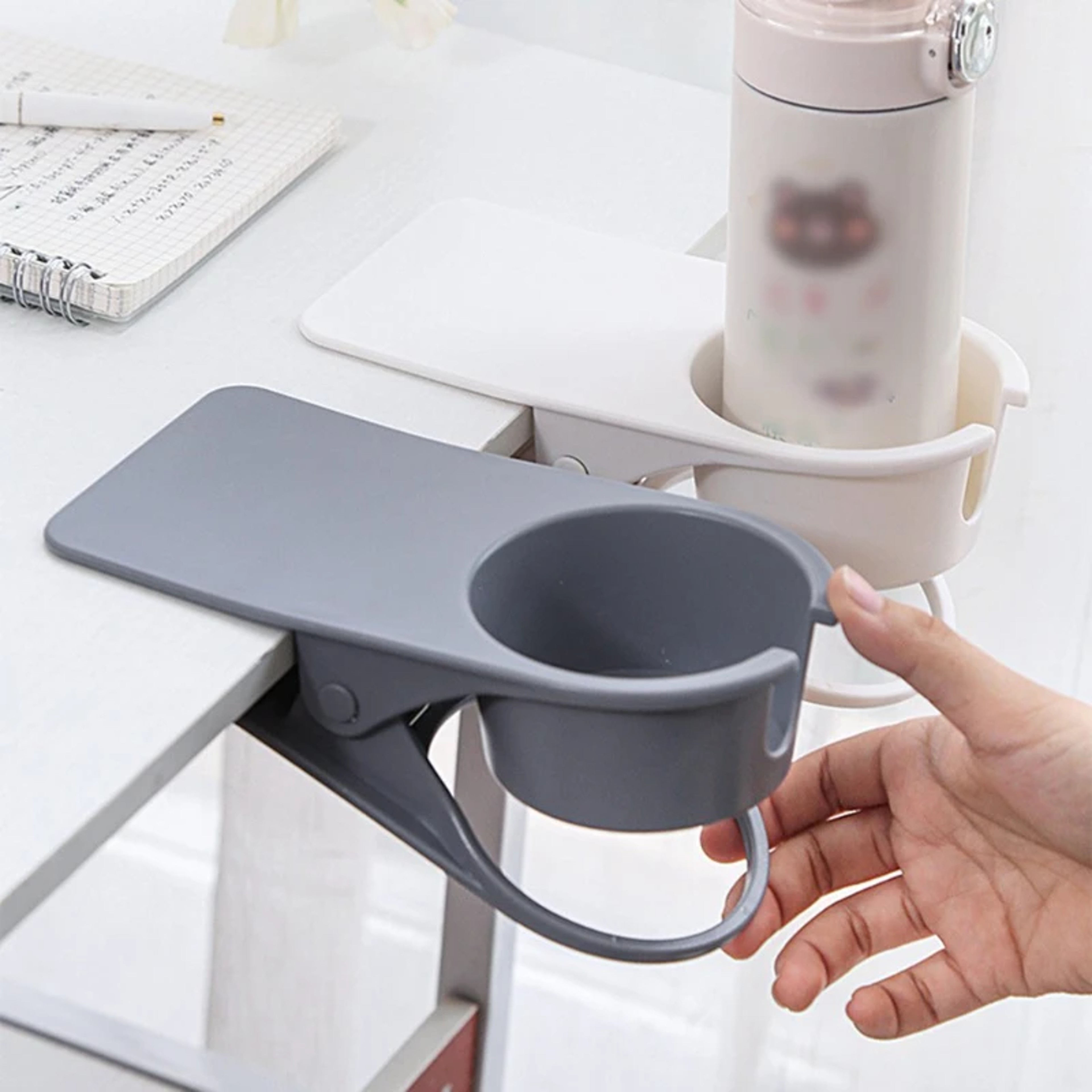 Clip On Desk Cup Holder SpaceSaving Desk Cup Holder For Office  Car Side Tables 0