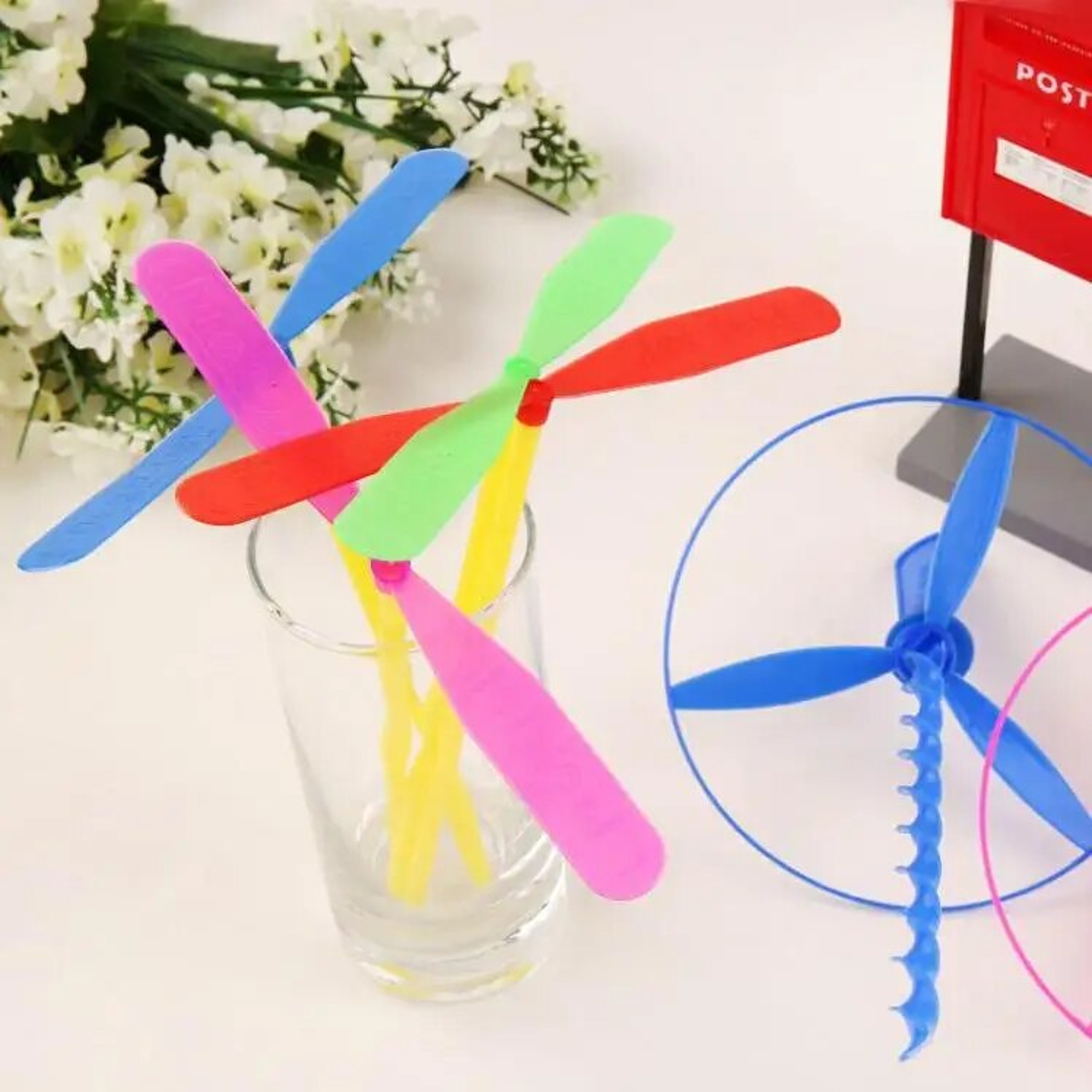 Flying Bamboo Dragonfly Toy Launcher for Kids Outdoor Fun Set – view 4