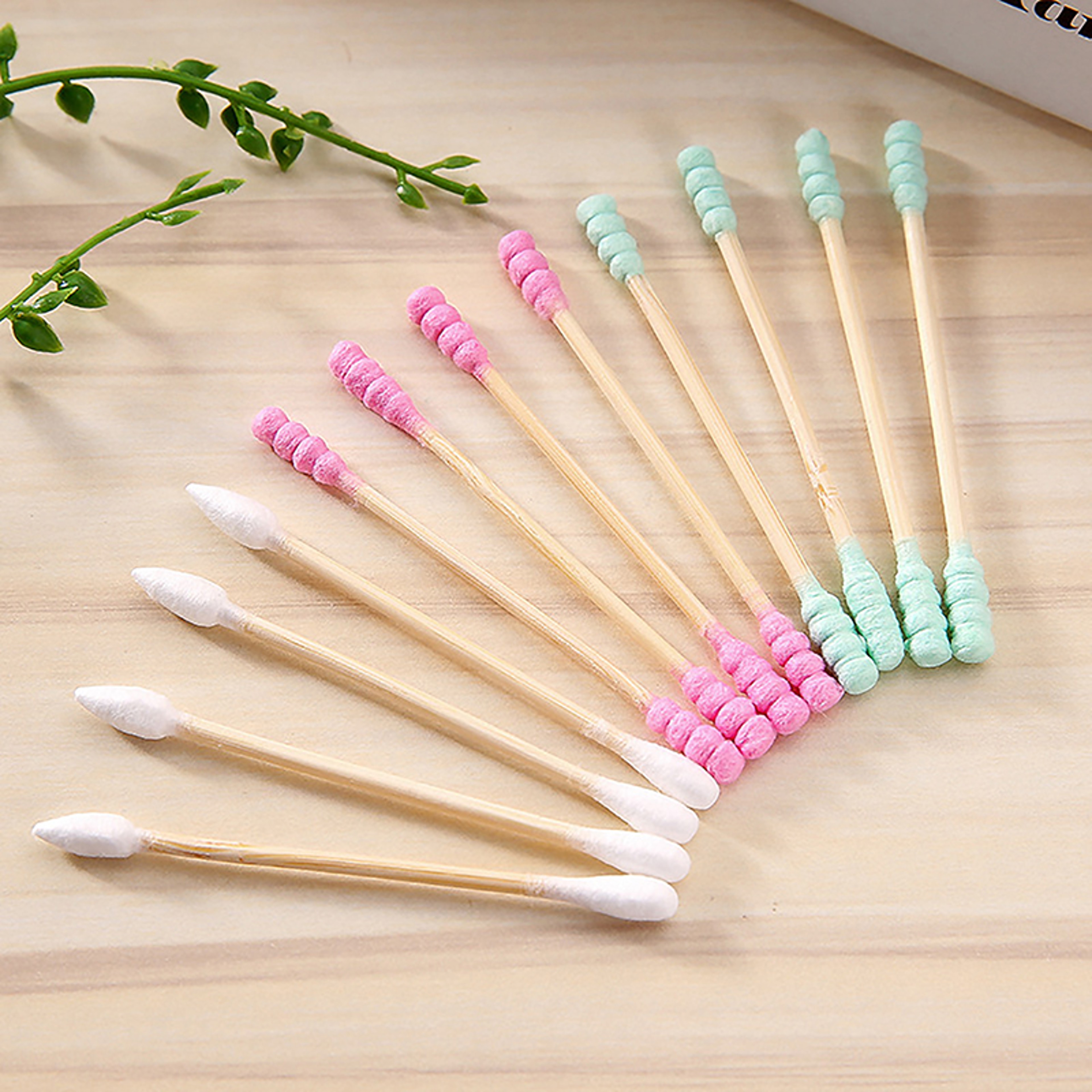 Premium Double Head Cotton Swabs for Makeup & Ear Cleaning Wooden Cotton Buds Pack – view 4