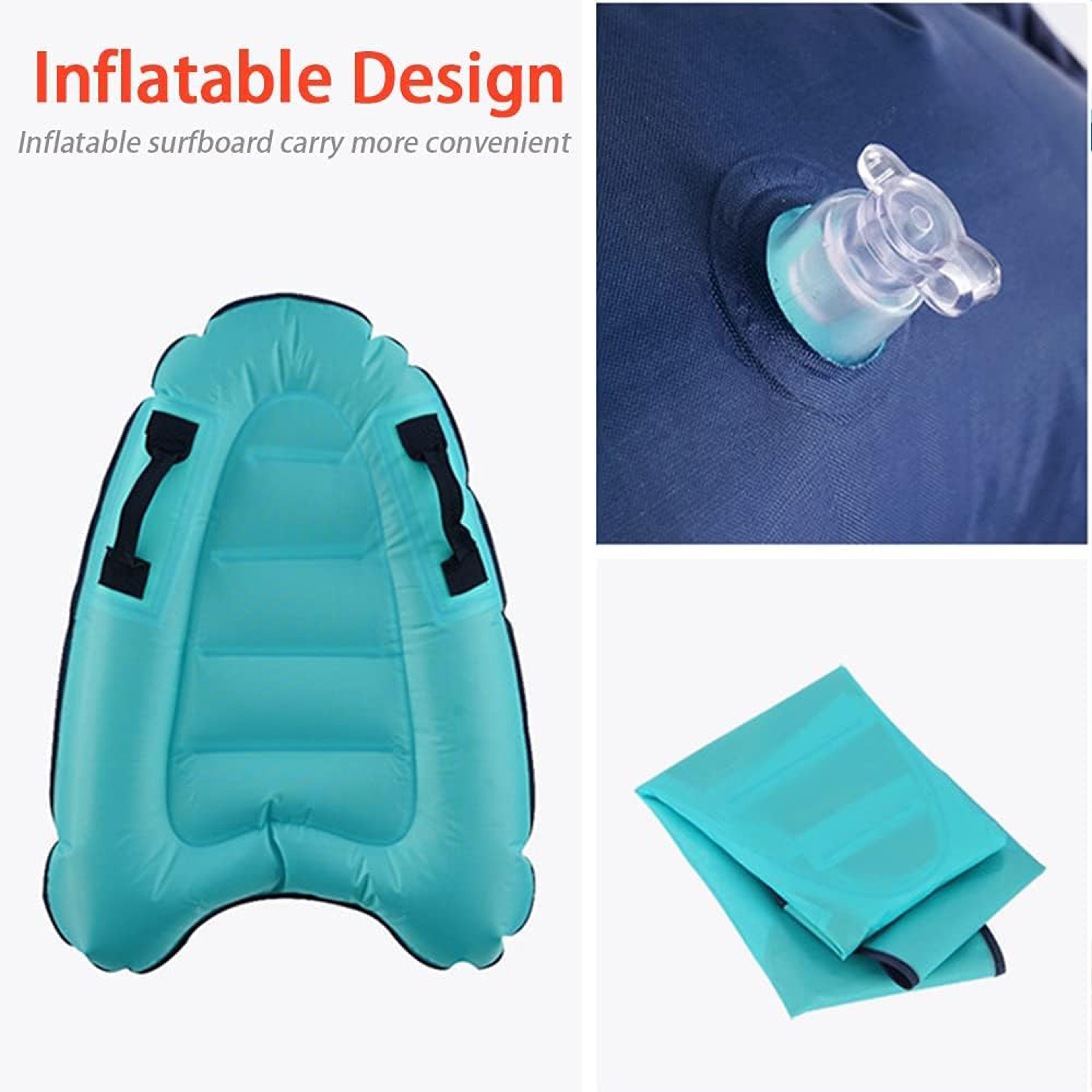 Inflatable Surfboard Float with Handle Durable inflatable surfboard for Beach Fun & Water Relaxation – view 4