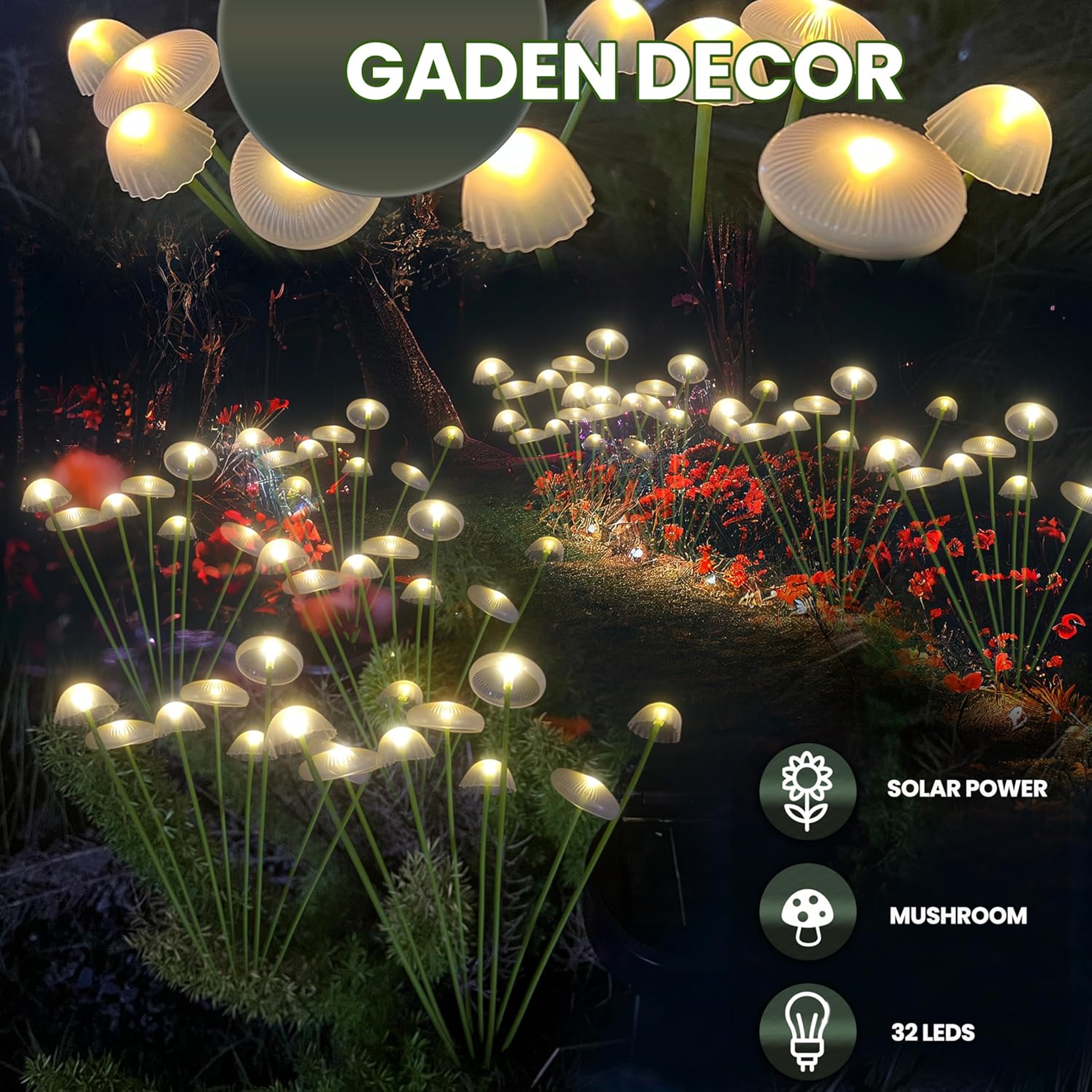 Solar Jellyfish Mushroom Lights Outdoor LED Garden Decor – view 5