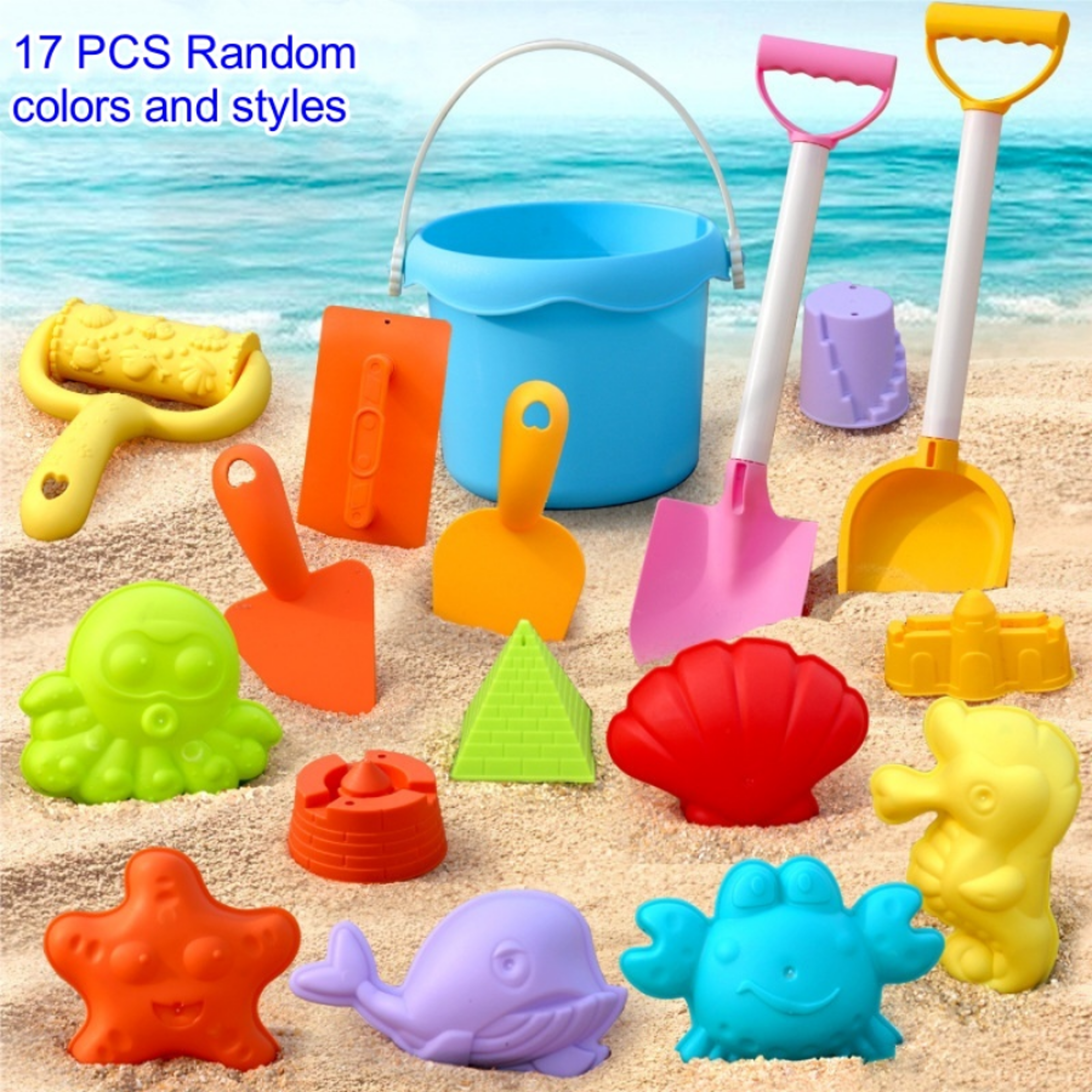 Kids Beach Toy Set With ATV Sand Digging Kit And Bucket Fun Beach Play Set For Toddlers 6