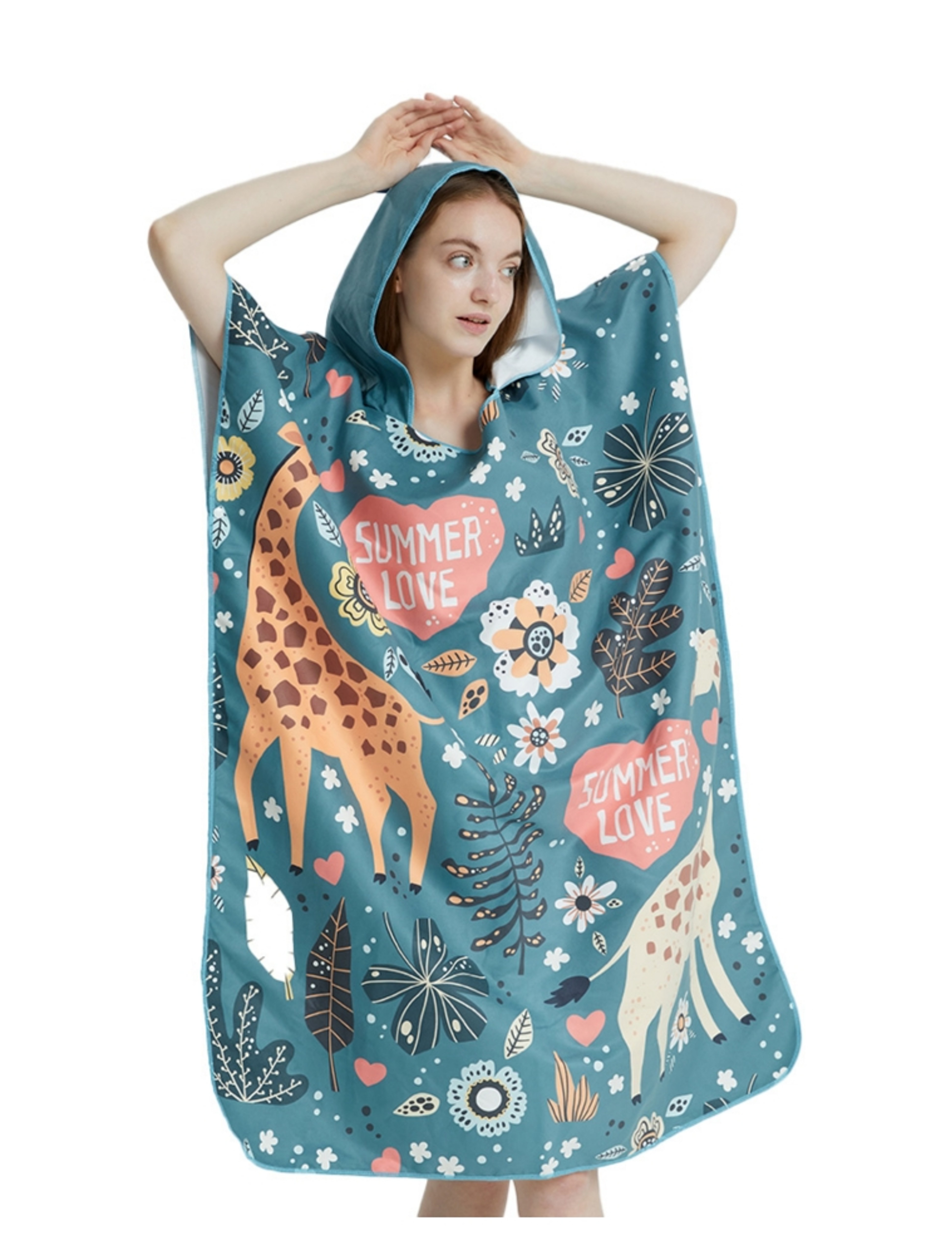Quick Dry Surf Poncho Towel Hoodie Microfiber Changing Robe for Adults – view 7