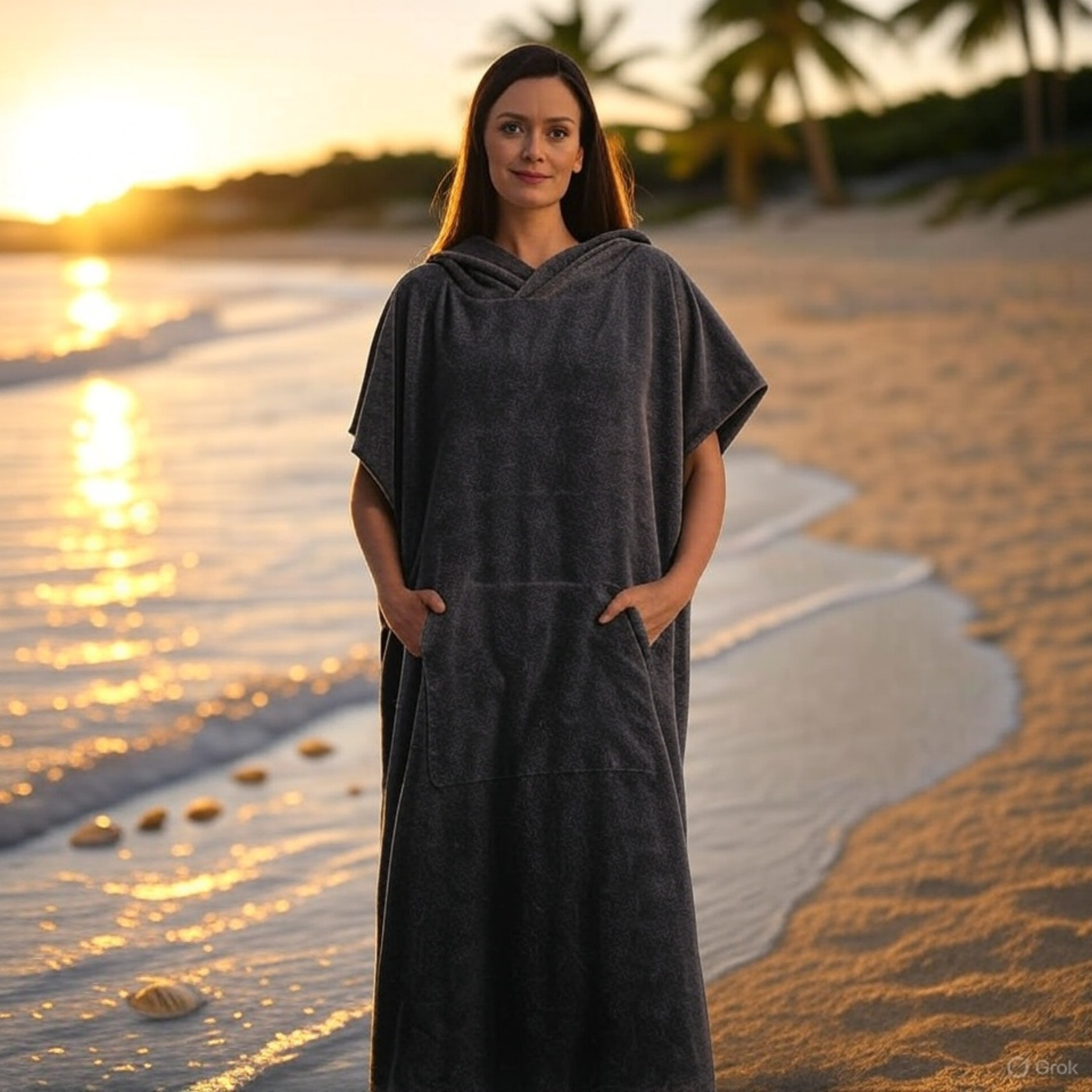 Quick Dry Surf Poncho Towel Hoodie For Adults Microfiber  Beach Changing Robe 0
