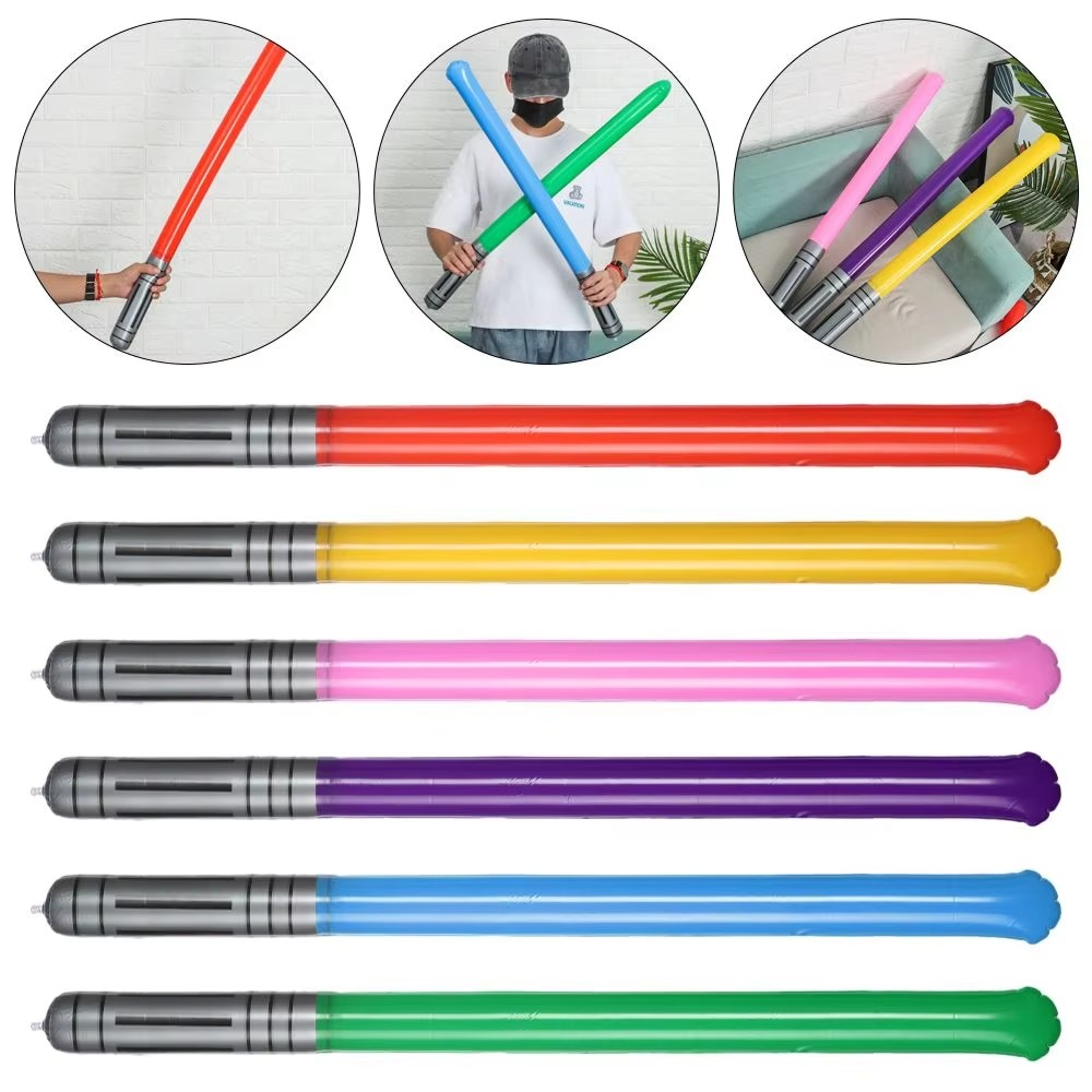 Kids Inflatable Sword Toy Set for Parties Halloween Cosplay Fun – view 1