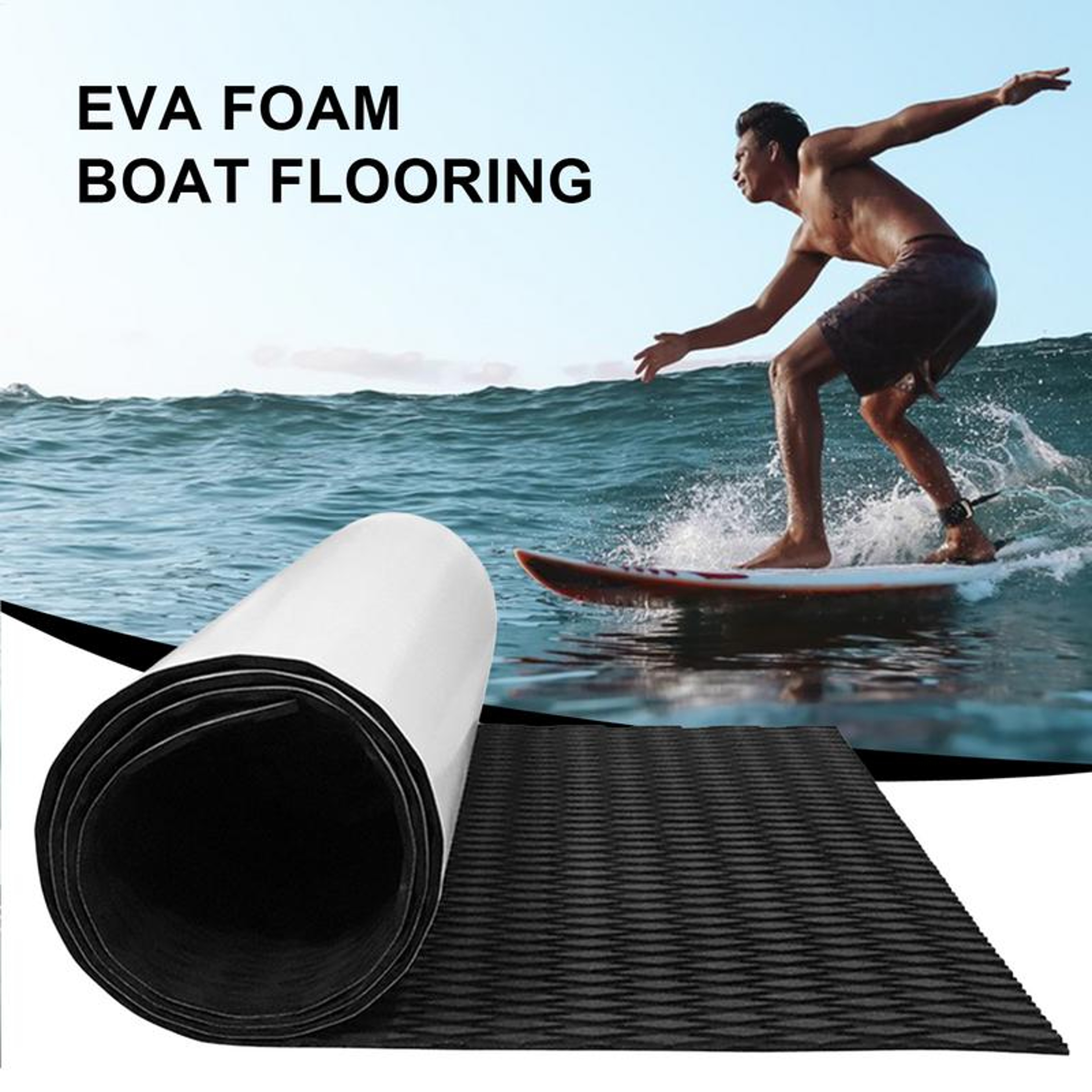 Premium EVA Foam Deck Grip Mat Anti Slip Marine Flooring for Boats Kayaks and RV Decking – view 3
