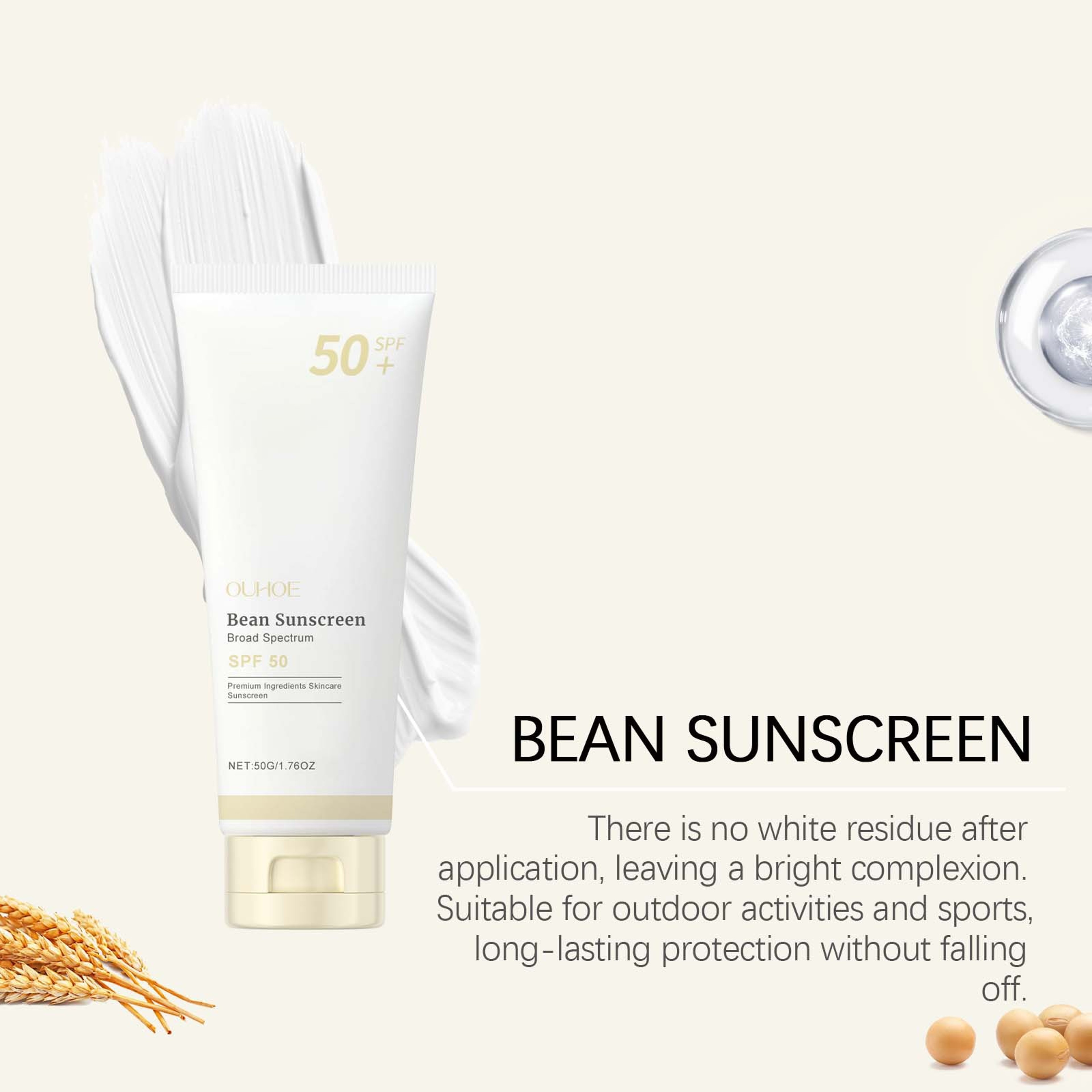 Moisturizing Sunscreen with UVA UVB Protection Lightweight Daily Sunblock – view 2