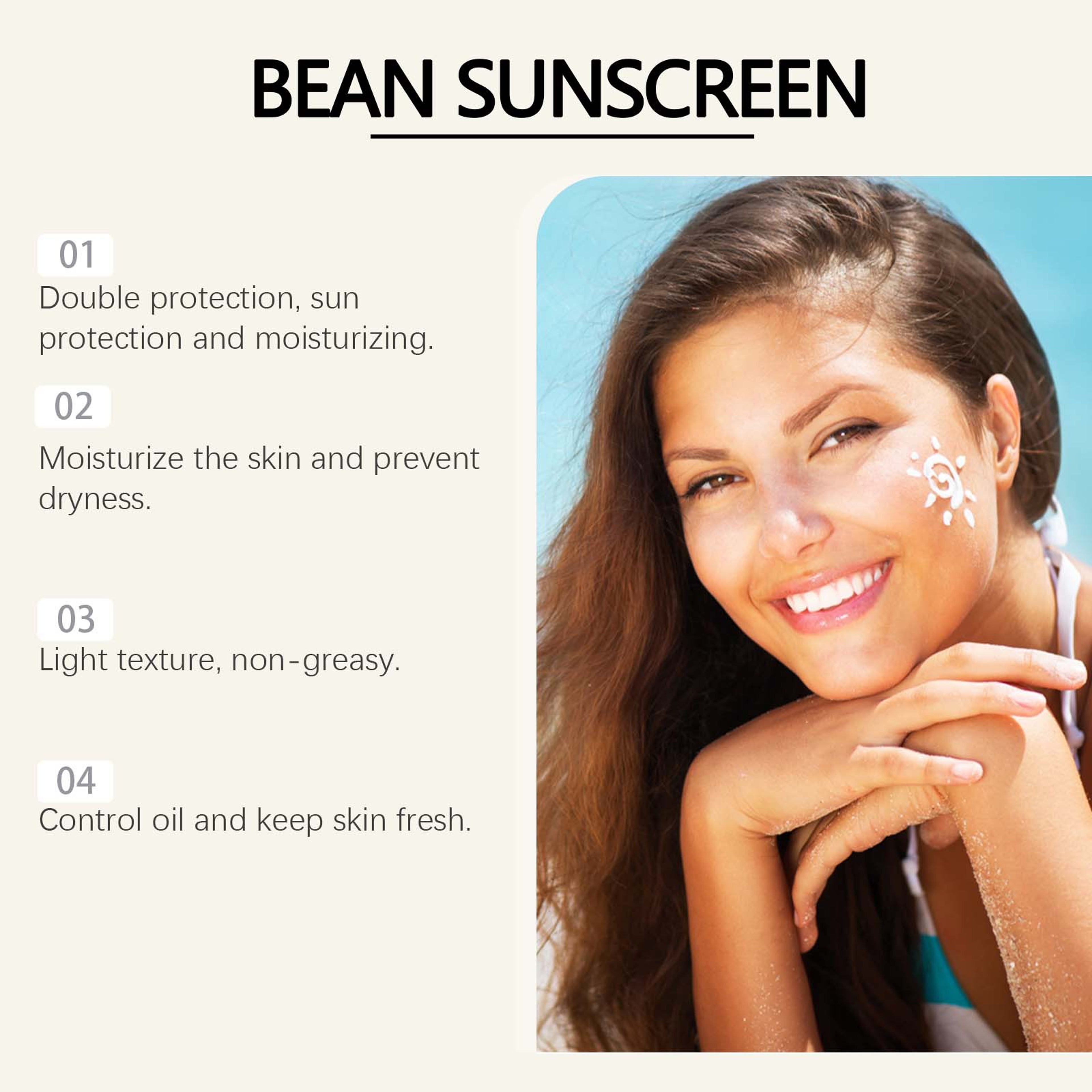Moisturizing Sunscreen with UVA UVB Protection Lightweight Daily Sunblock – view 3