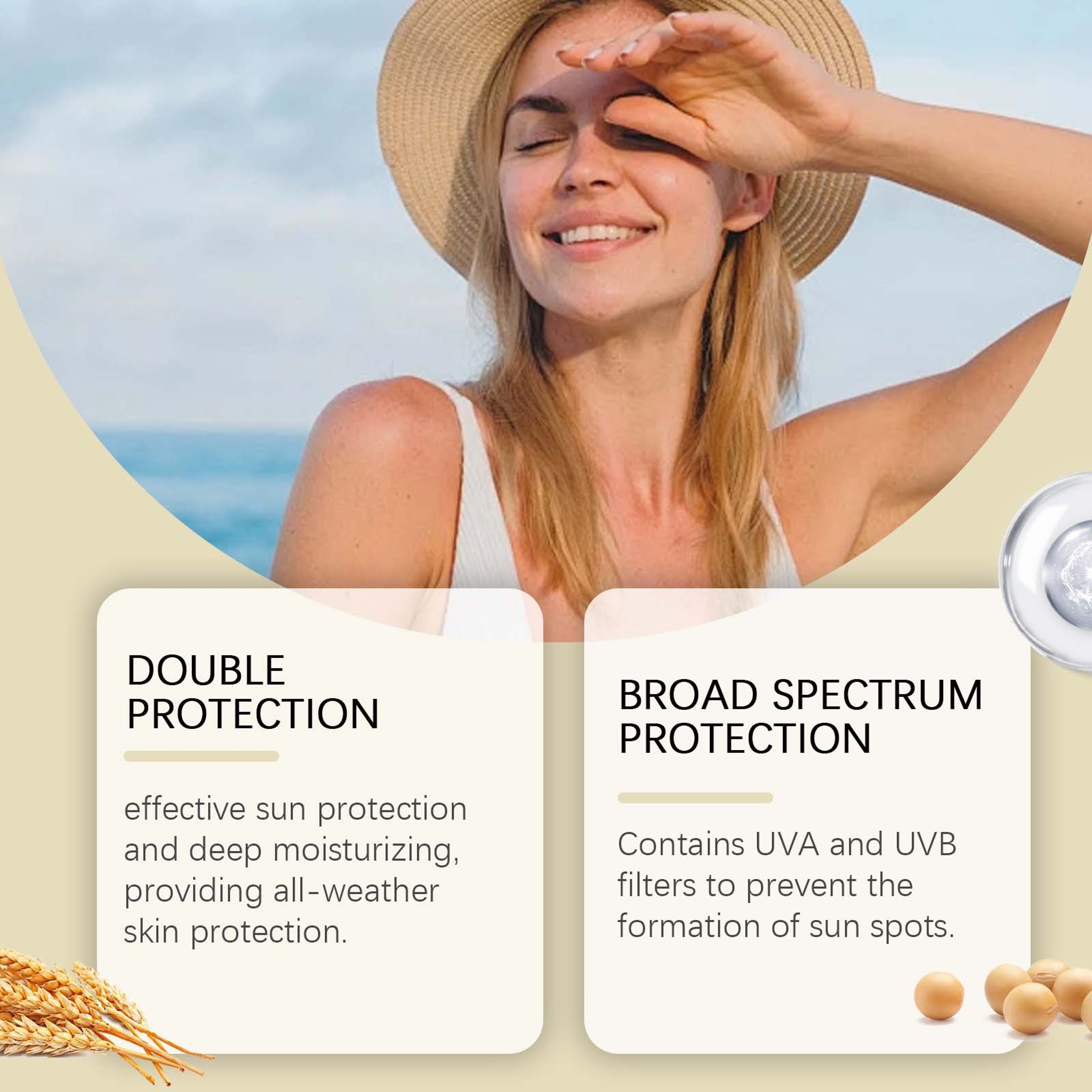 Moisturizing Sunscreen with UVA UVB Protection Lightweight Daily Sunblock – view 5