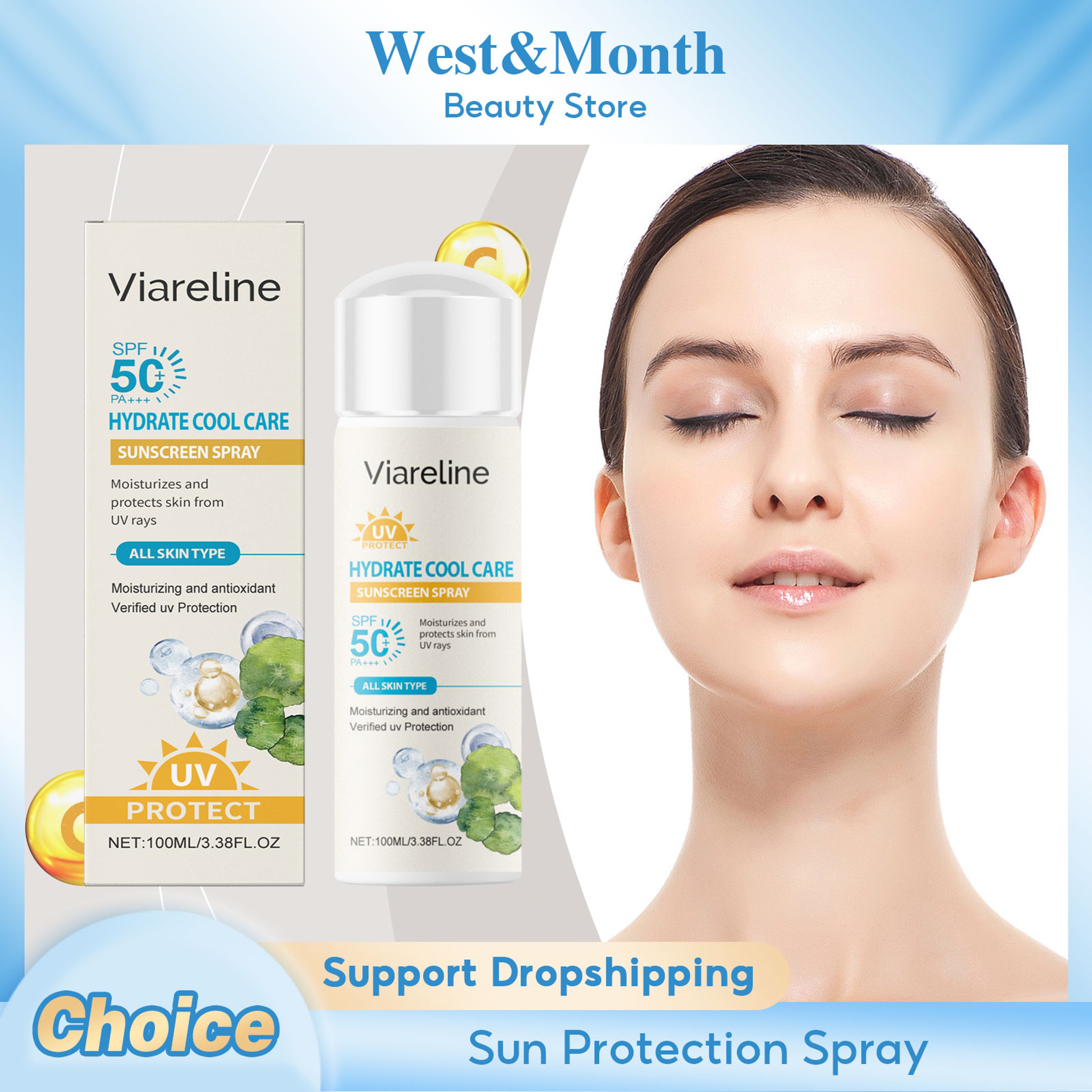 Sunscreen Spray Mist Waterproof Lightweight UV Protection – view 1