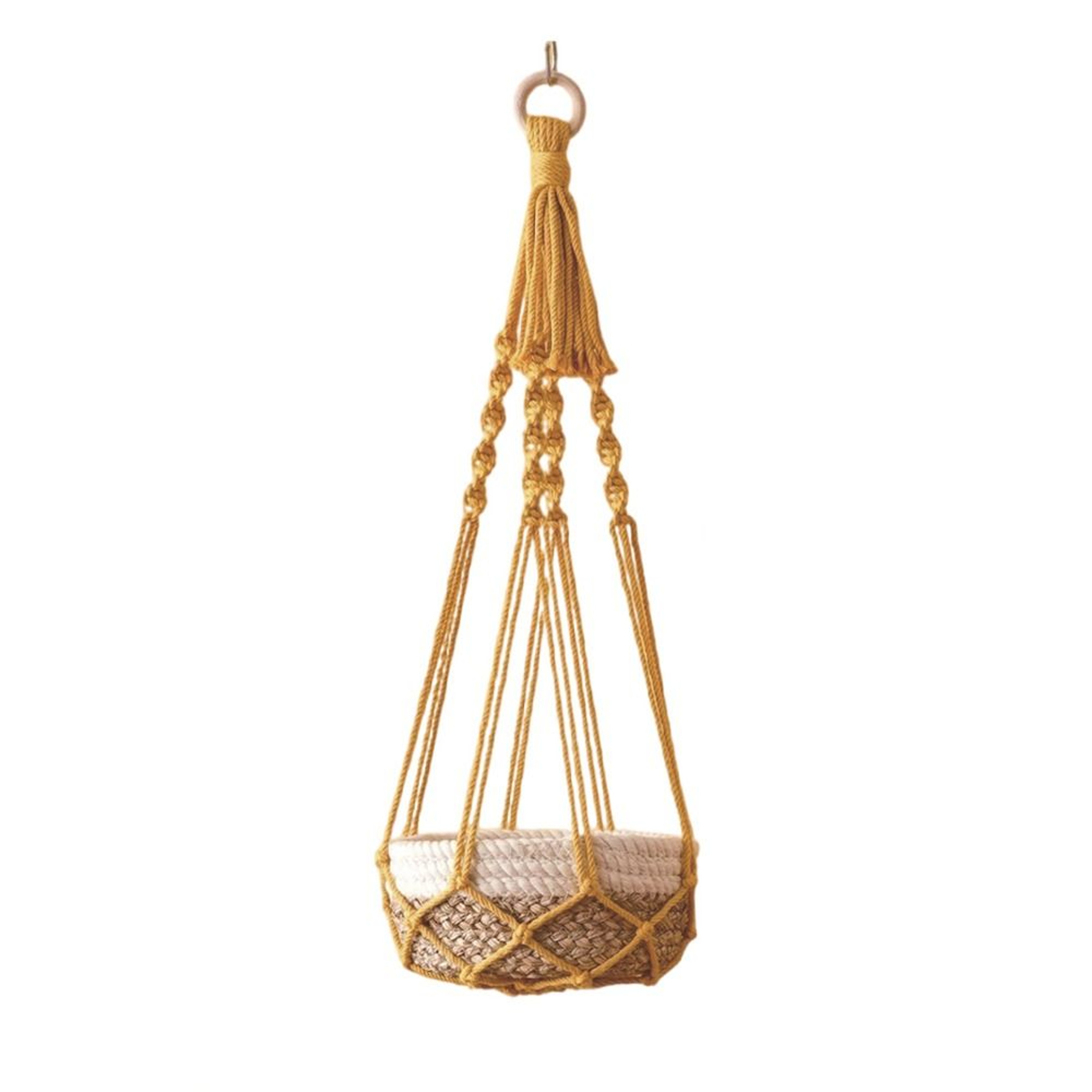 Handmade Macrame Plant Hanger for Indoor Decor Boho Hanging Planter Basket – view 7