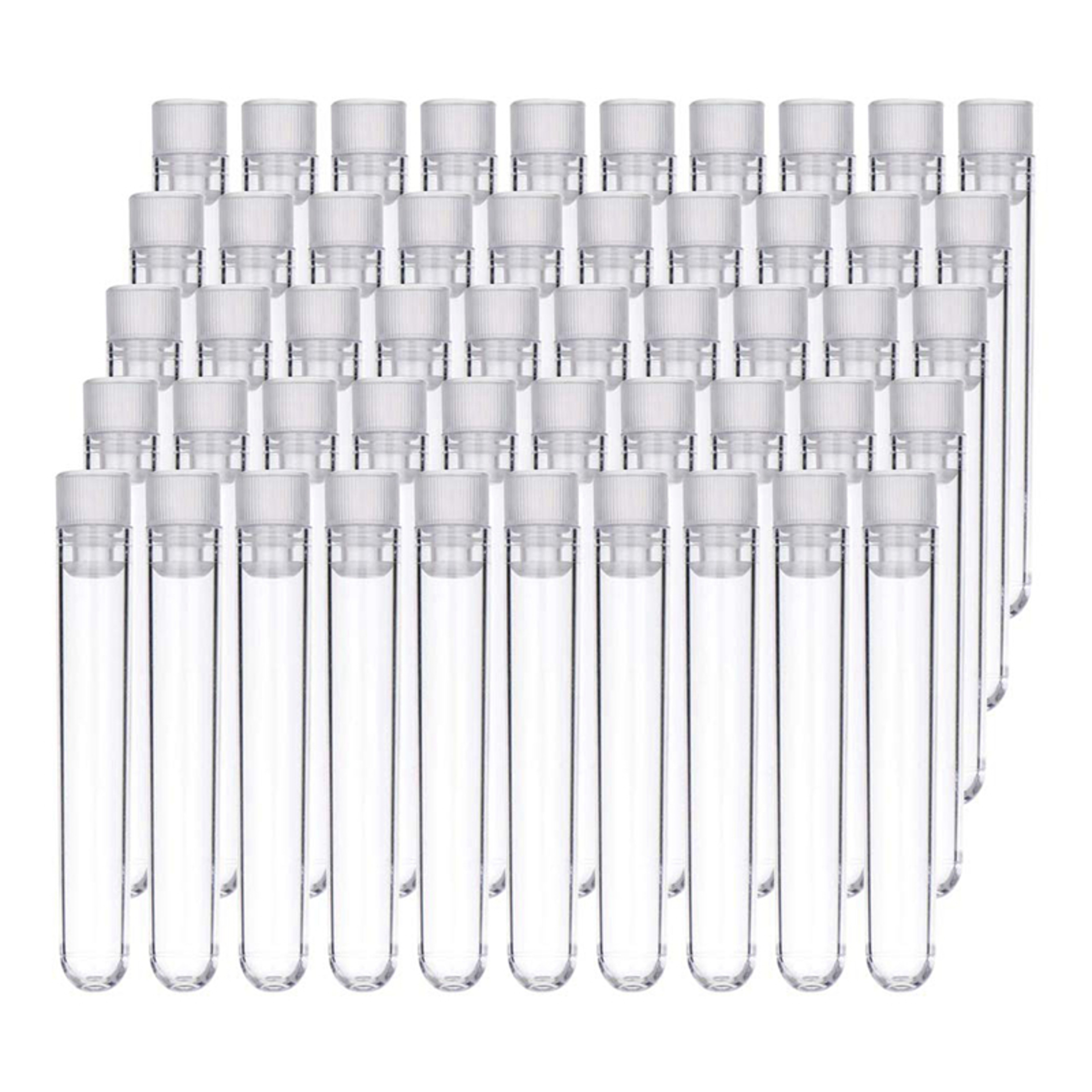 Plastic Test Tubes with Screw Caps Leakproof Sample Containers – view 1