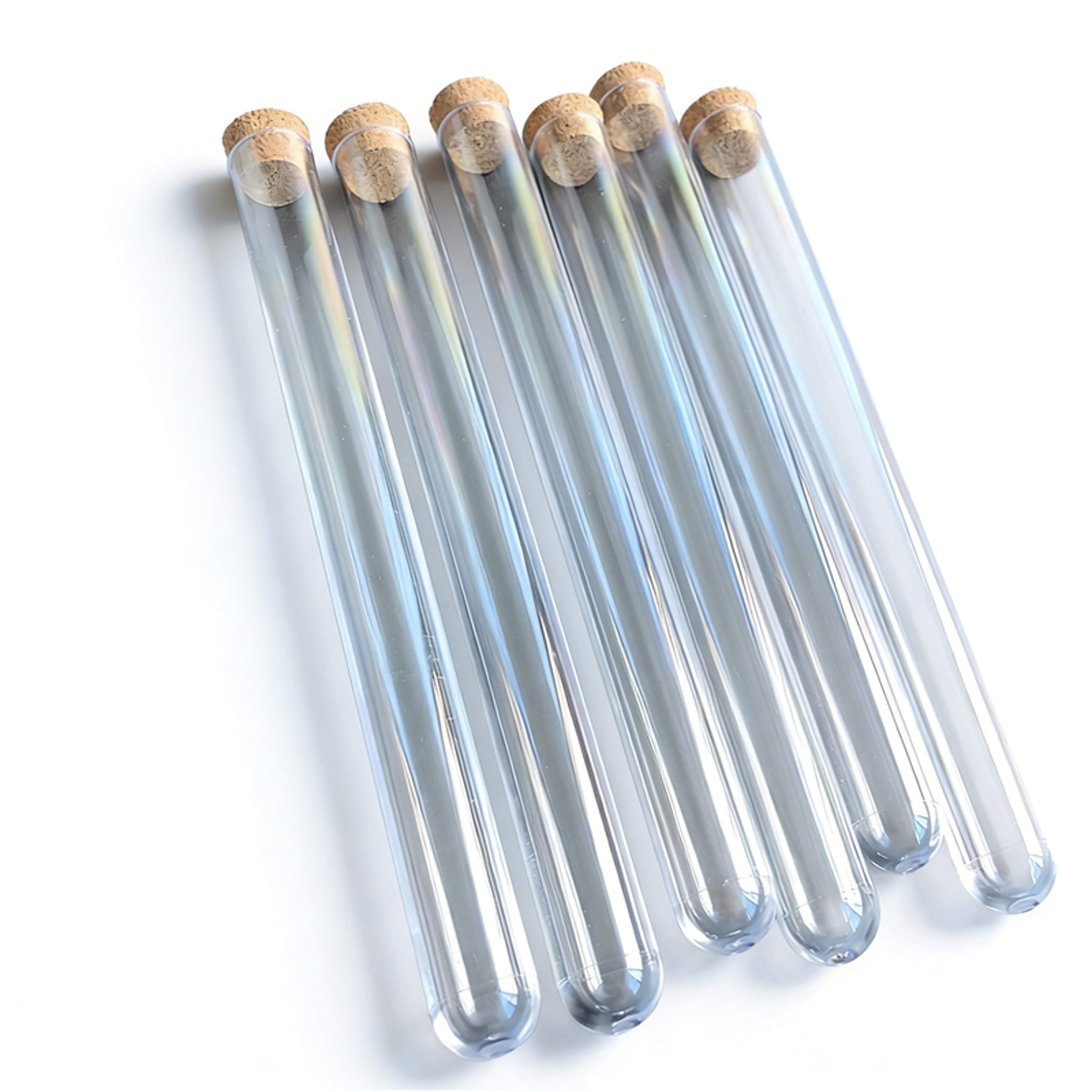 Clear Plastic Test Tubes with Corks for Crafts, Lab Use & Wedding Favor Displays – view 1