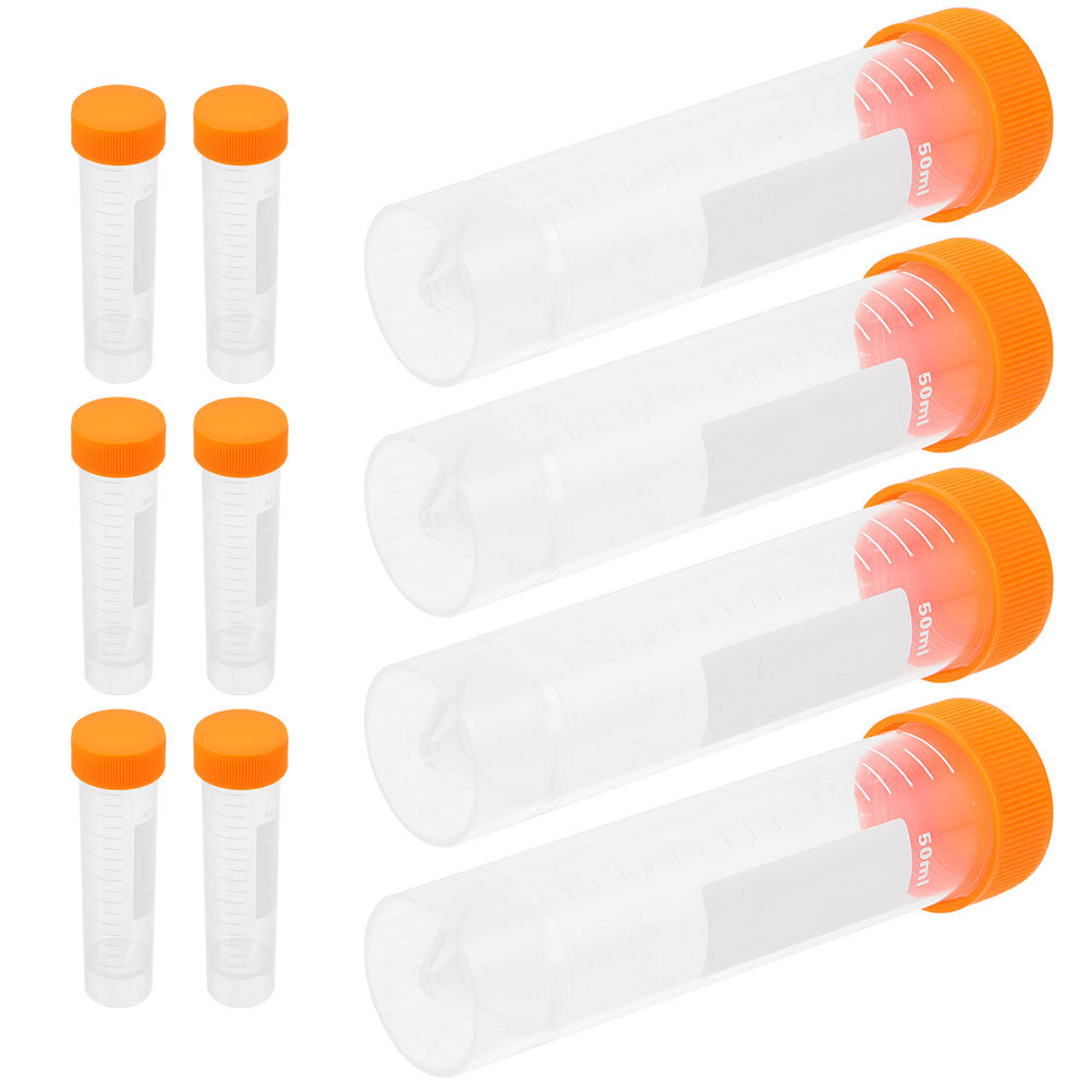 Leakproof Plastic Test Tubes with Screw Caps Pack Lab Storage Vials – view 2