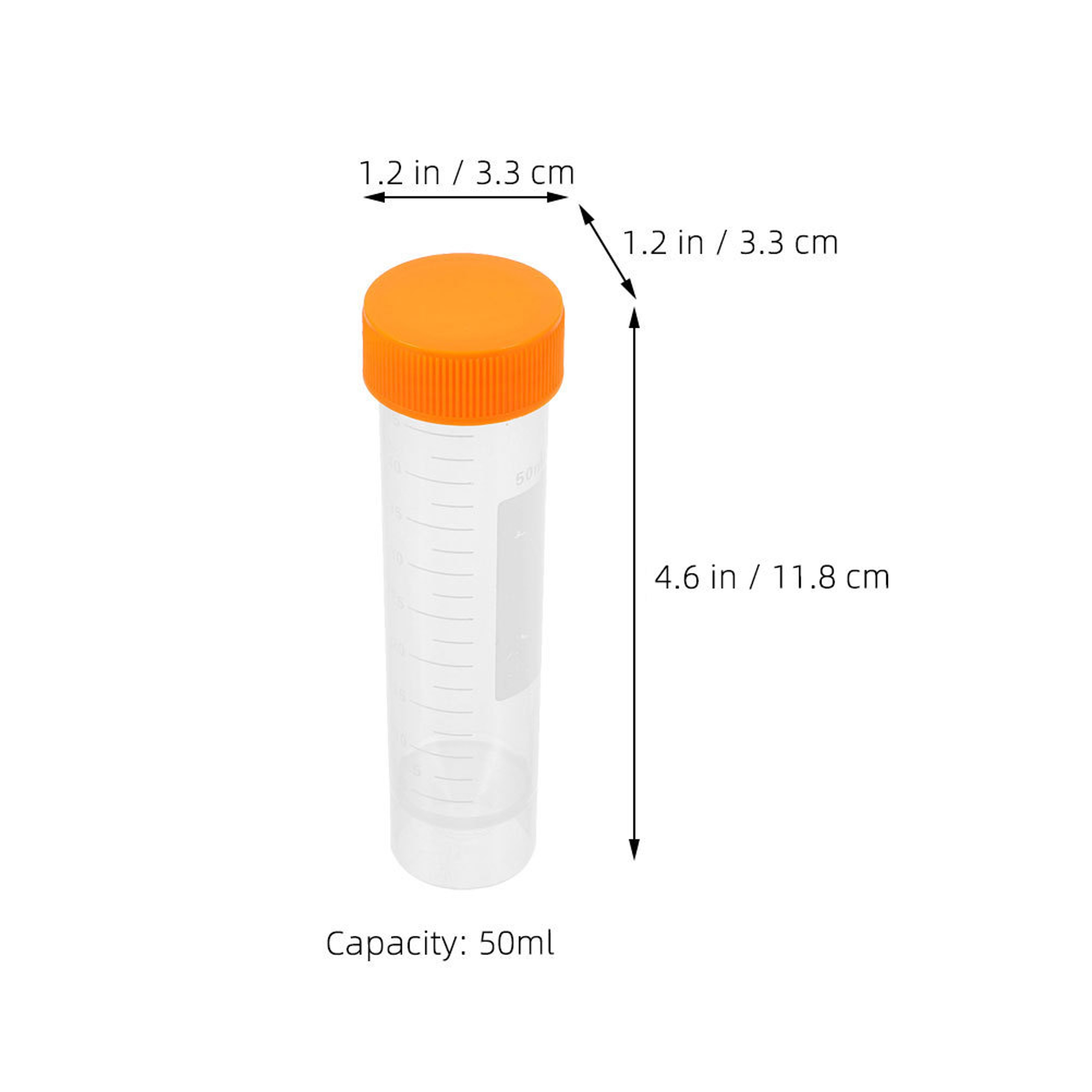 Leakproof Plastic Test Tubes with Screw Caps Pack Lab Storage Vials – view 6