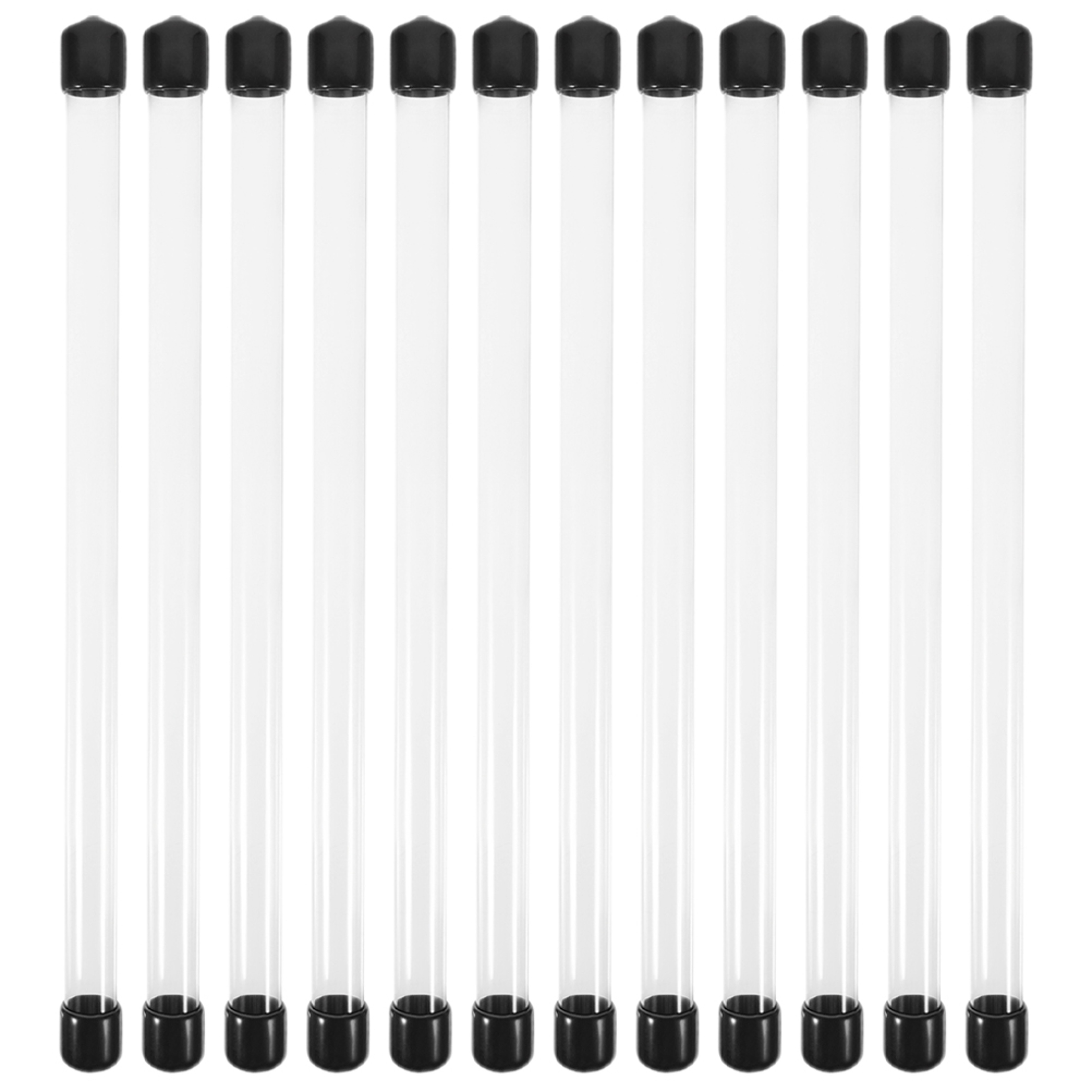 Portable incense holder tubes set Transparent incense storage containers with airtight lids – view 1