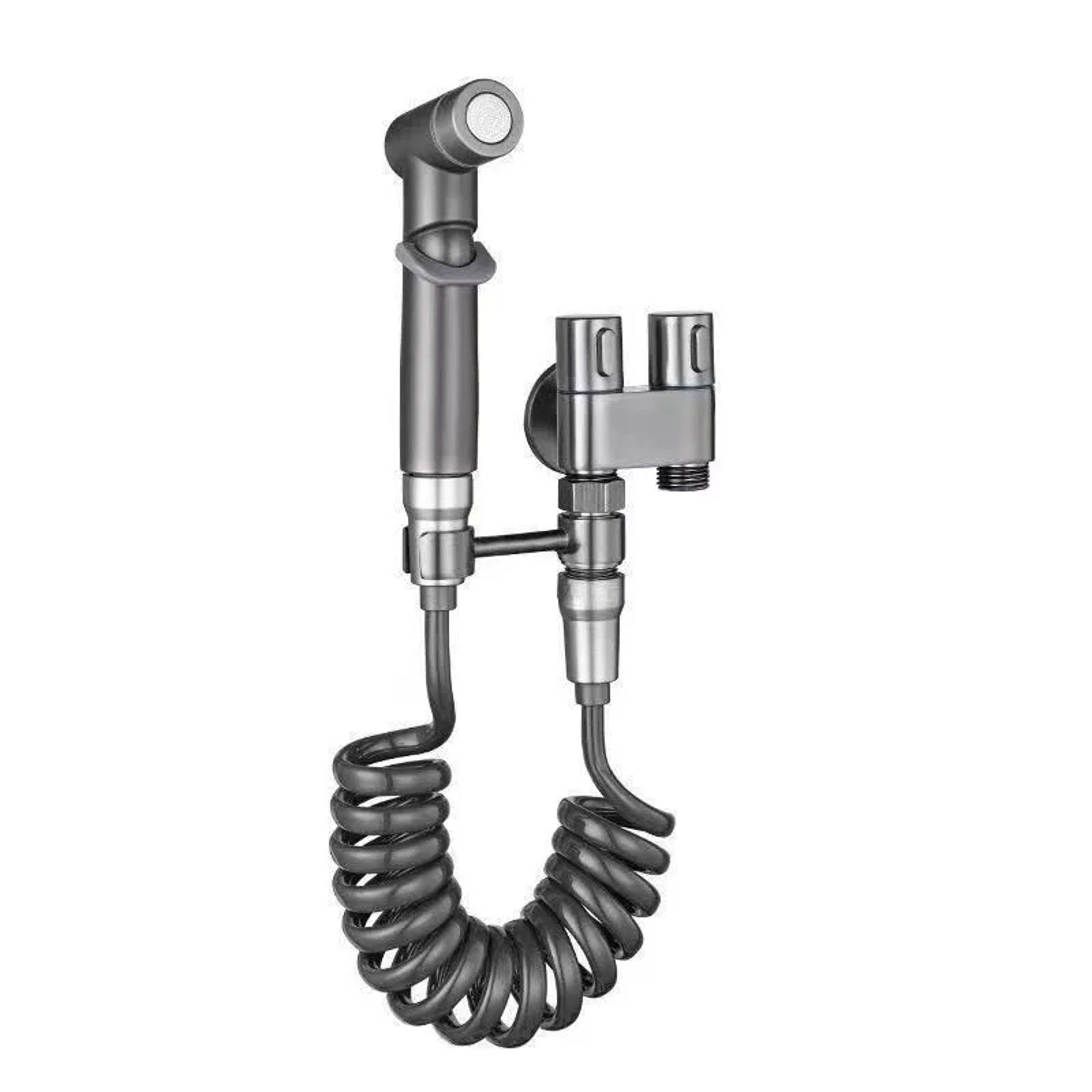High Pressure Handheld Bidet Sprayer Set With Double Outlet Valve For Bathroom Hygiene 4