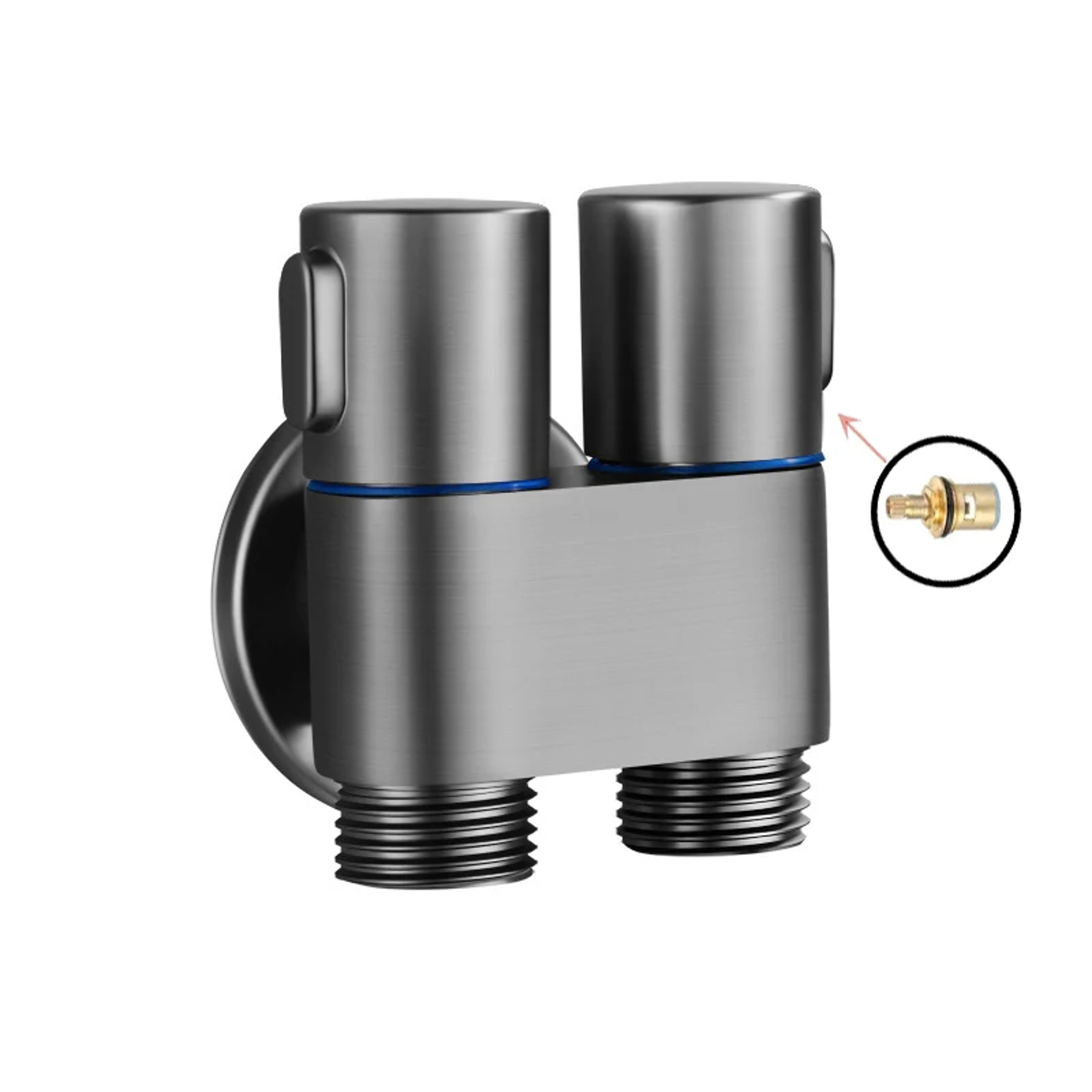 High Pressure Handheld Bidet Sprayer Set With Double Outlet Valve For Bathroom Hygiene 5