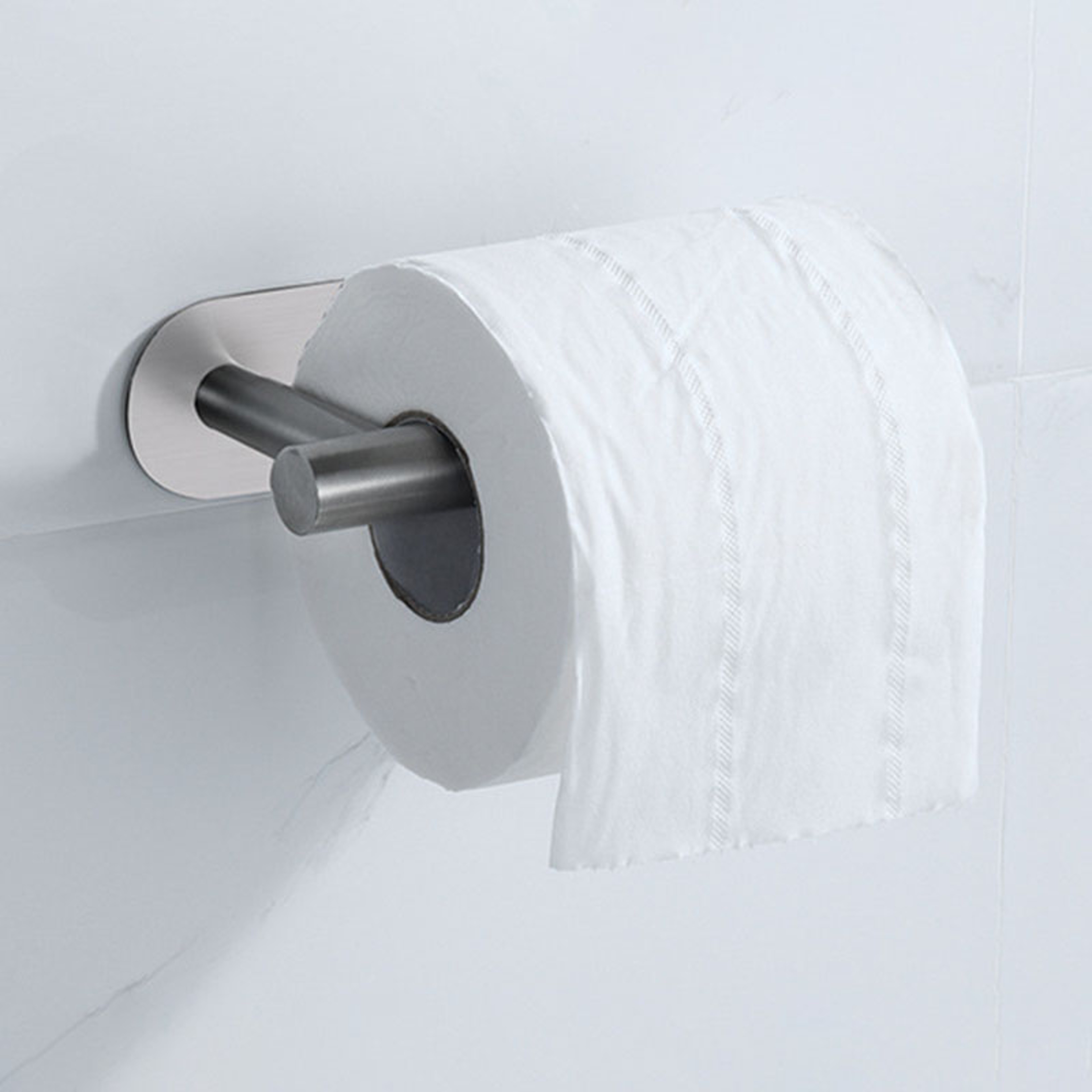Self Adhesive Stainless Steel Toilet Paper Holder Wall Mounted Organizer – view 5