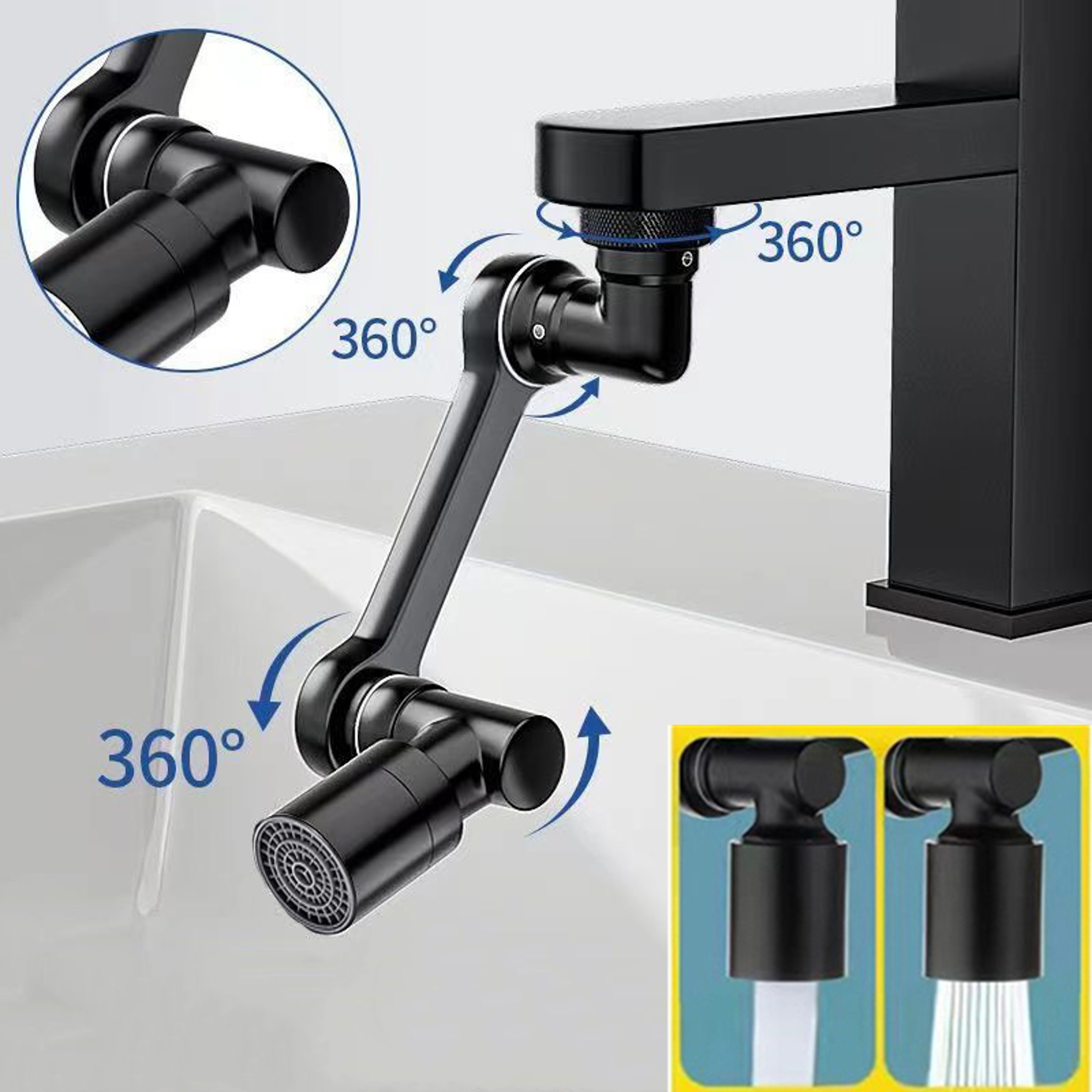 Degree Faucet Extender Sprayer Head for Kitchen and Bathroom Sink – view 1