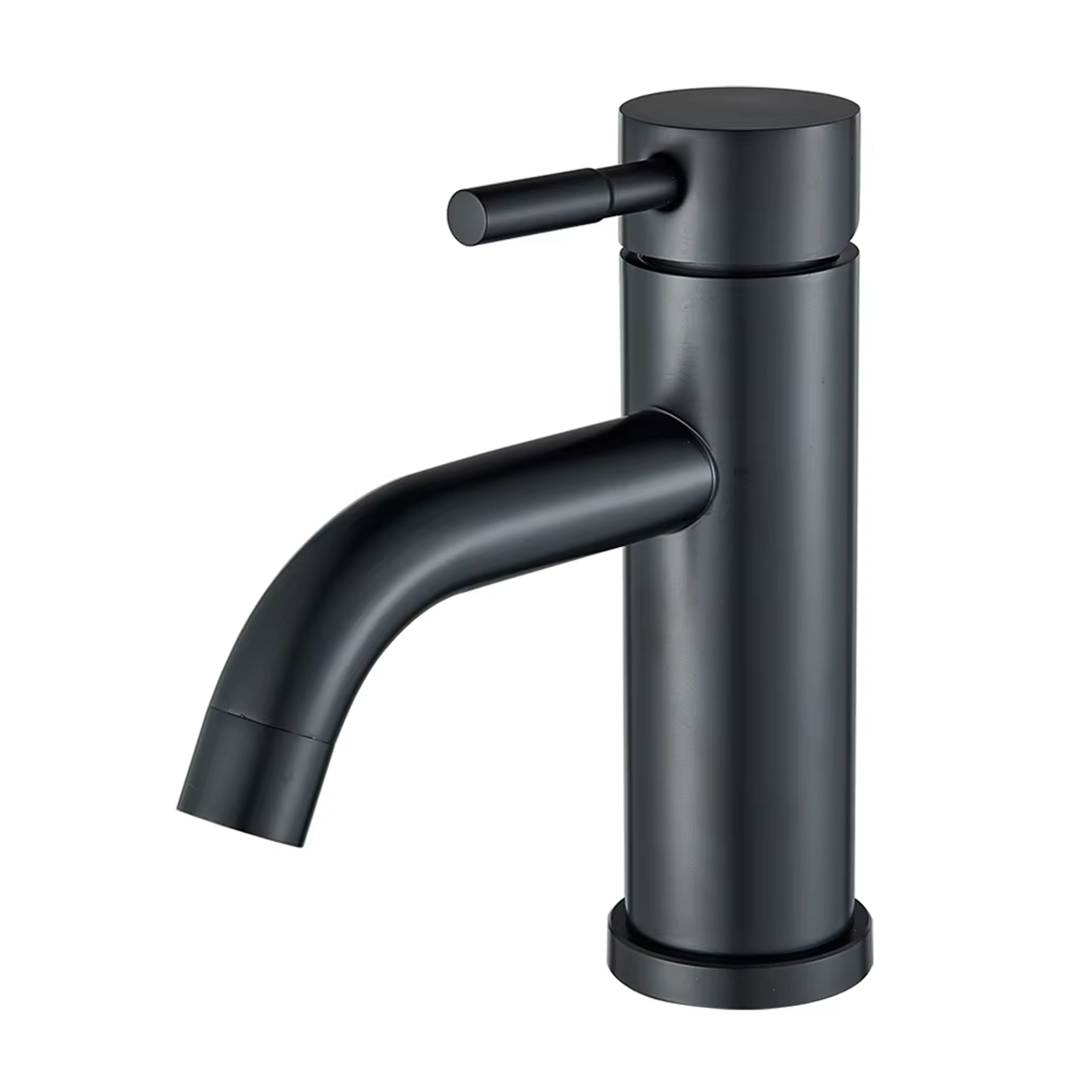 Matte Black Vessel Sink Faucet Short Deck Mounted Hot Cold Mixer Tap – view 7