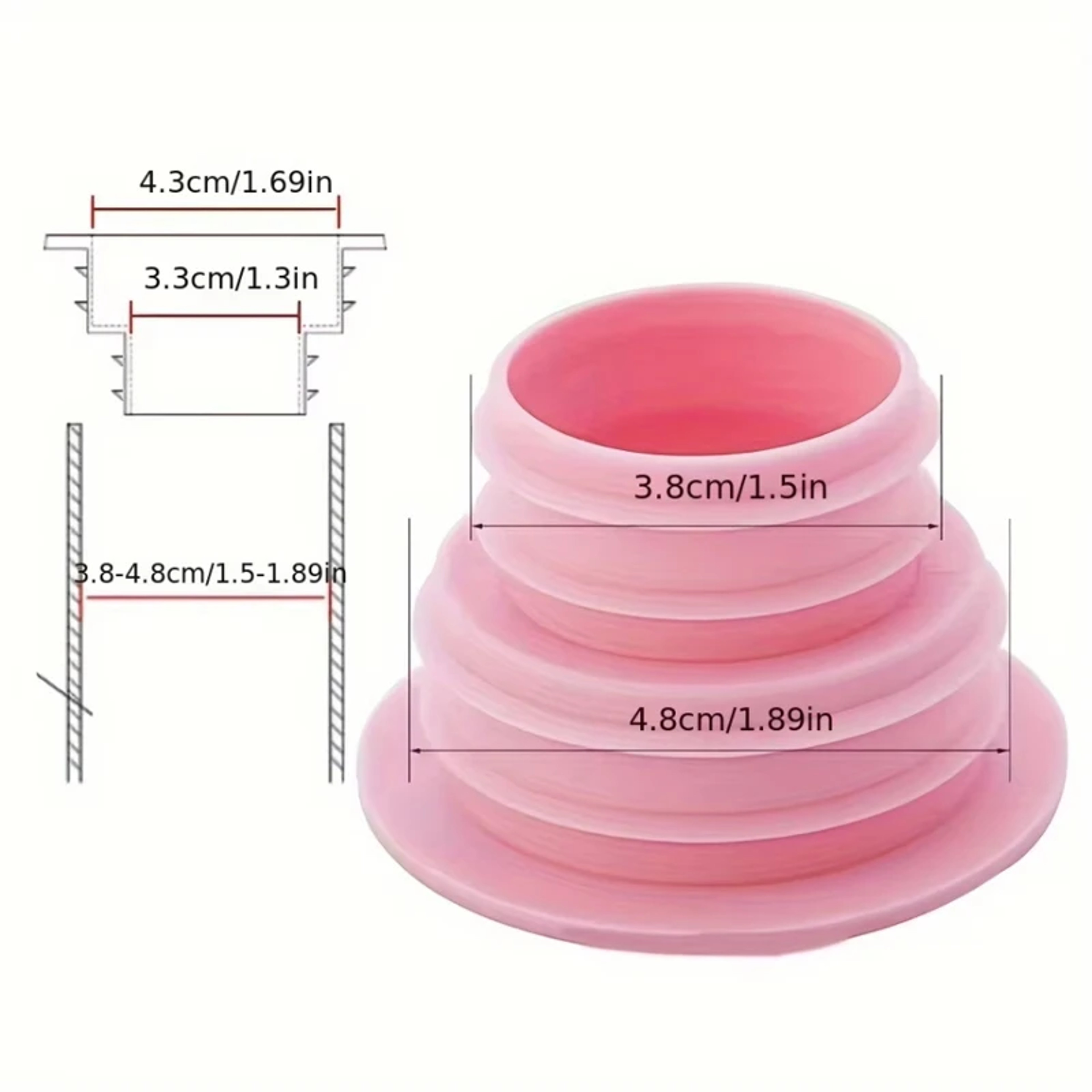 Universal Drain Seal Ring Anti Odor Silicone Pipe Plug for Kitchen Bathroom Washing Machine – view 2