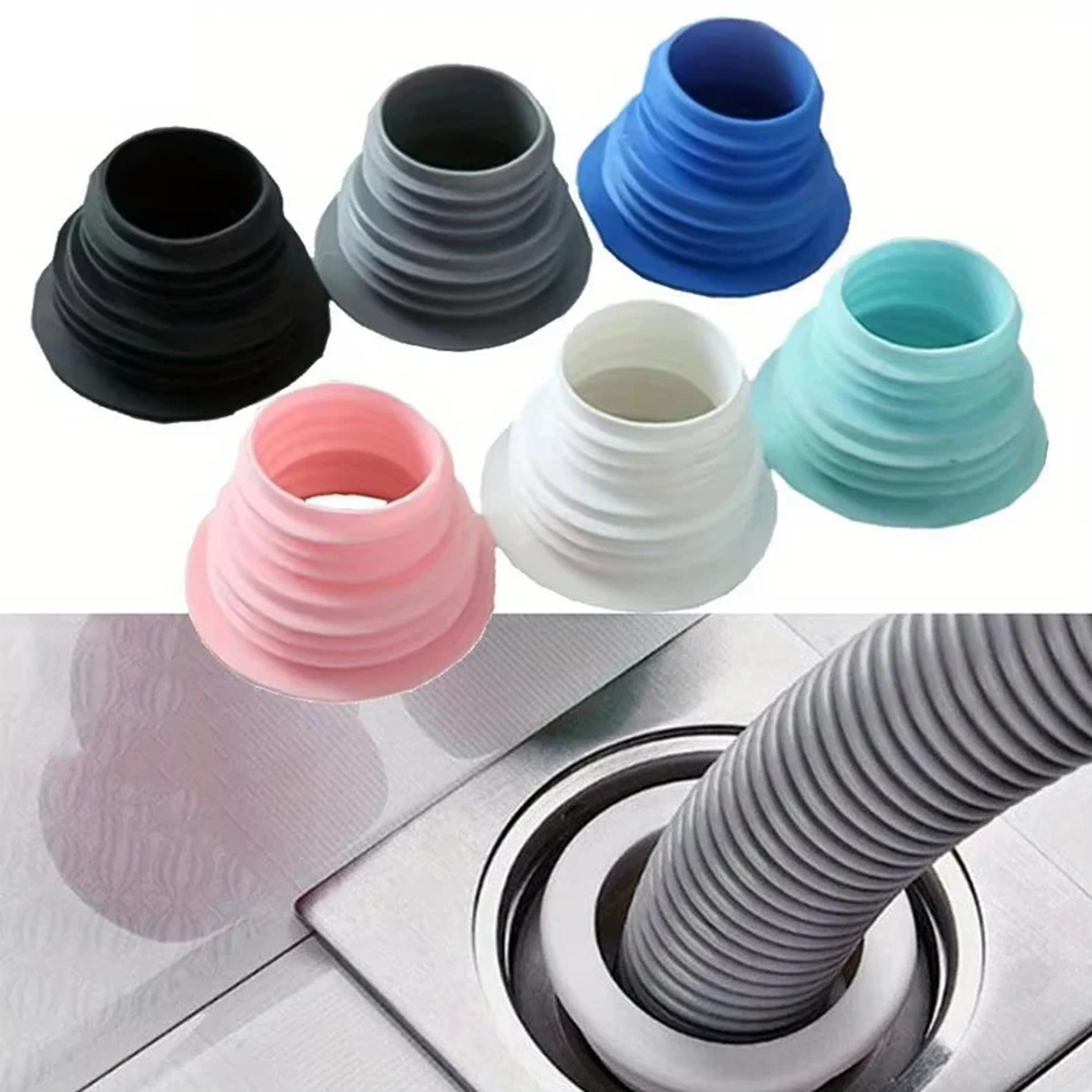 Universal Drain Seal Ring Anti Odor Silicone Pipe Plug for Kitchen Bathroom Washing Machine – view 4