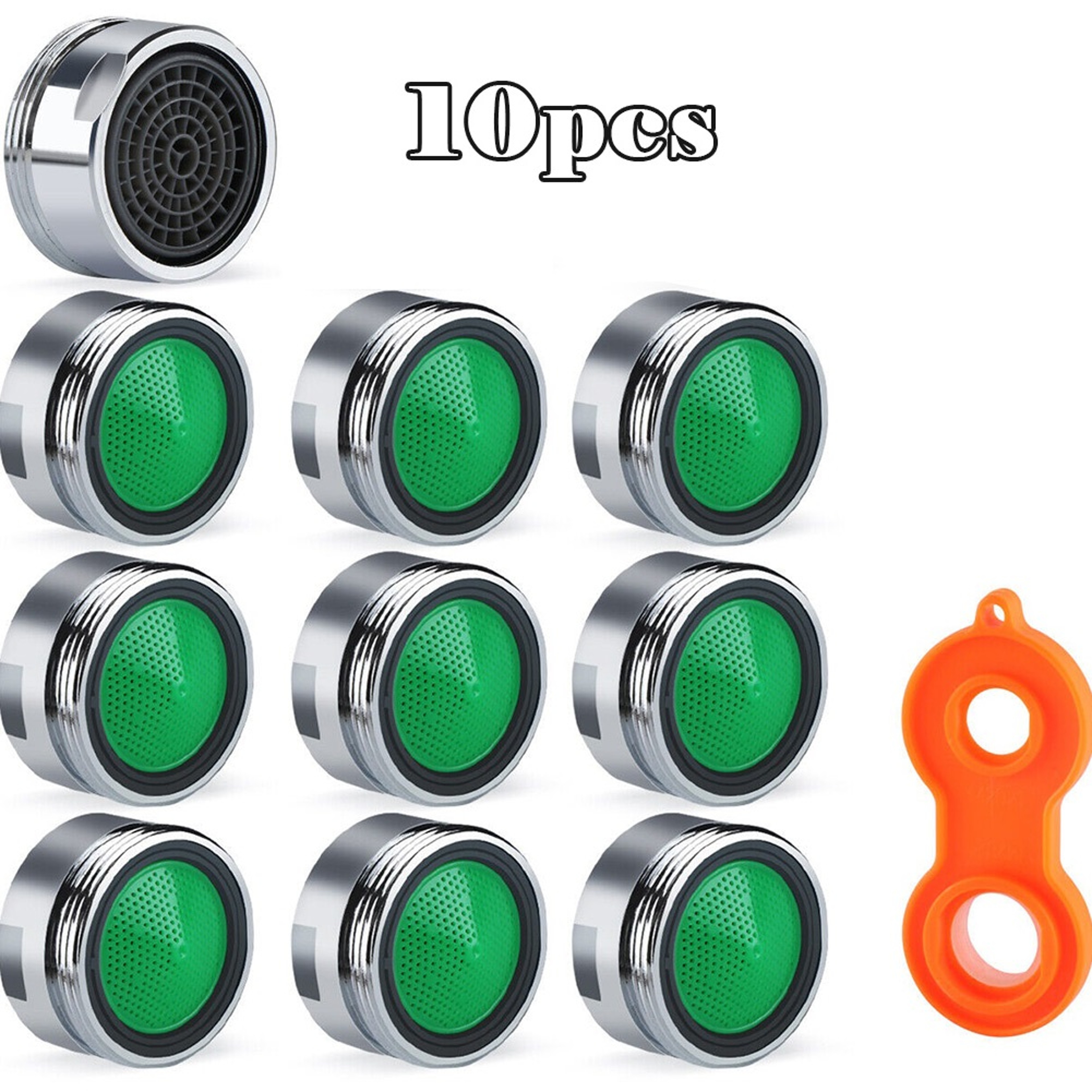 Universal Faucet Aerator Set Pack Water Saving Tap Filter for Kitchen Bathroom – view 2