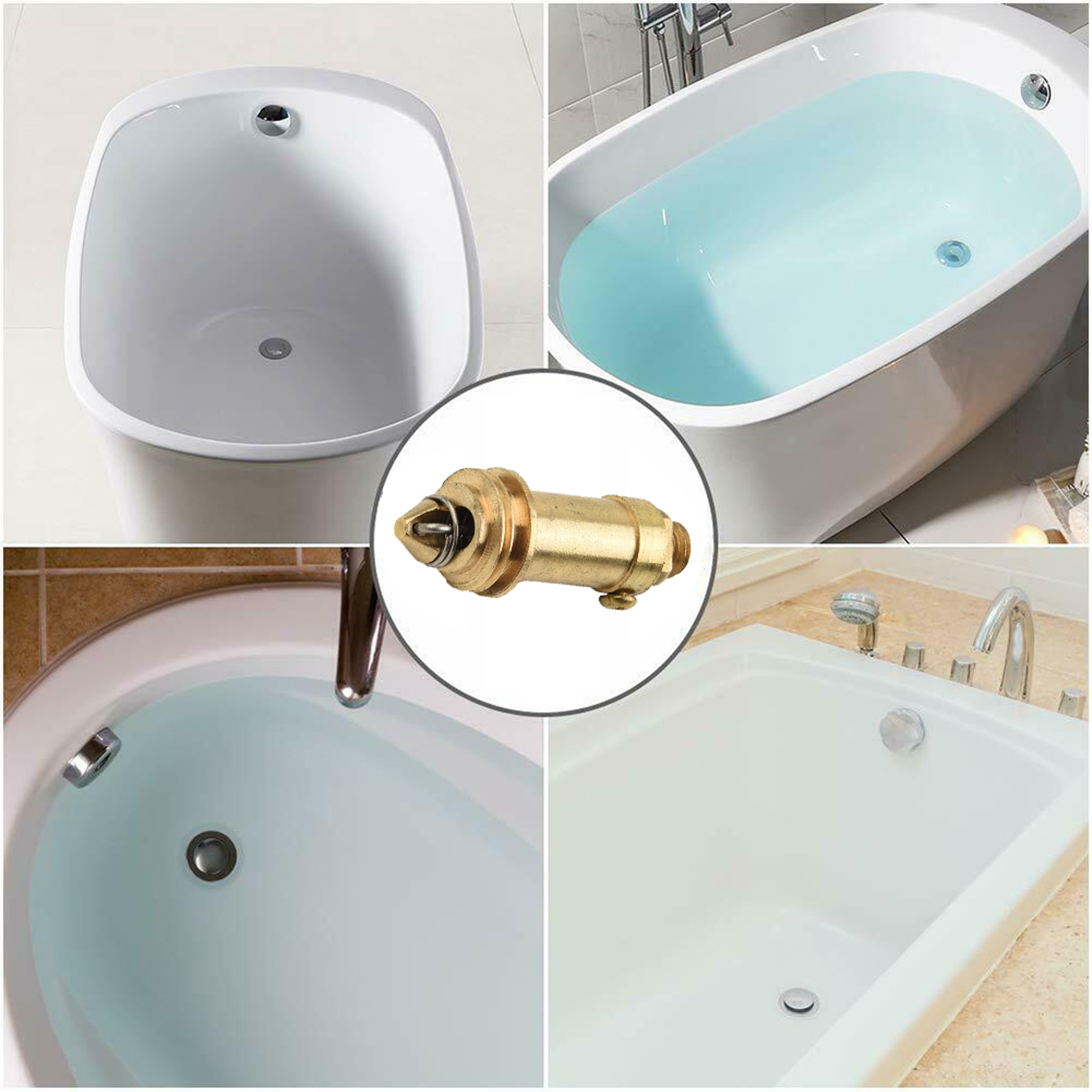 Universal Click Clack Sink Pop Up Drain Plug Replacement For Basin And Bathtub 4