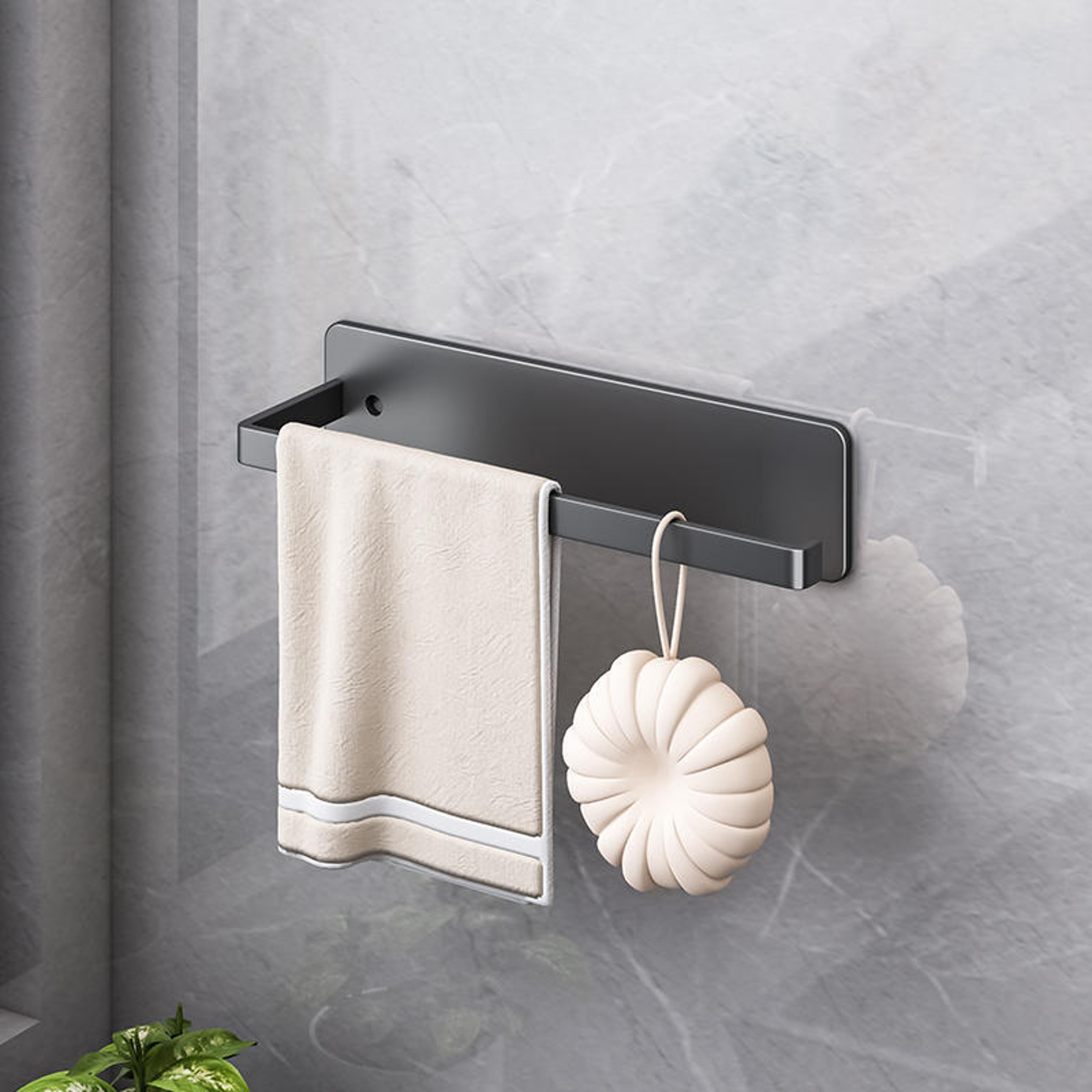 Wall Mounted Paper Towel Holder No Drill Kitchen Organizer Rack 3