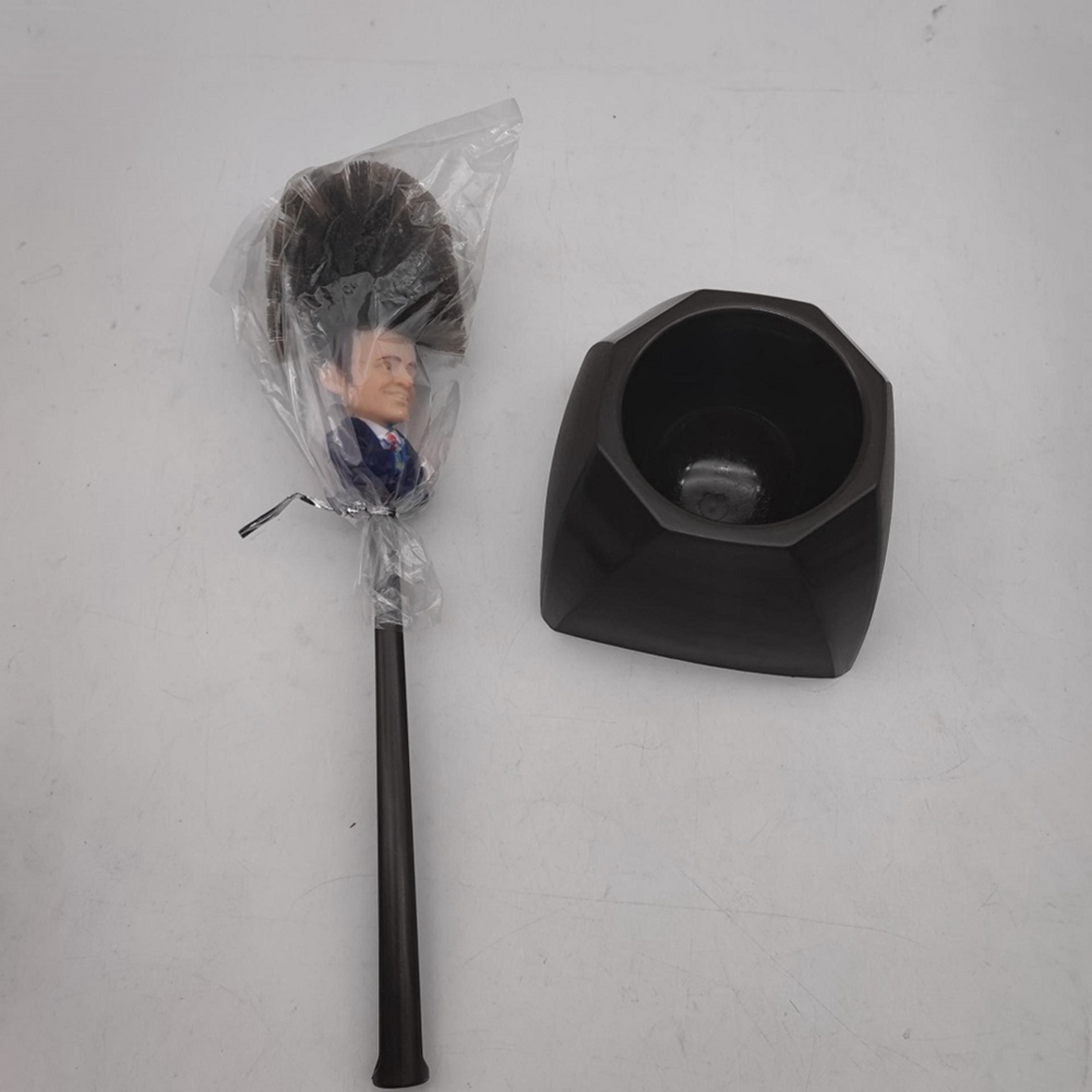 Funny Toilet Brush with Figurine Handle Novelty Bathroom Accessories & Political Gag Gift – view 6