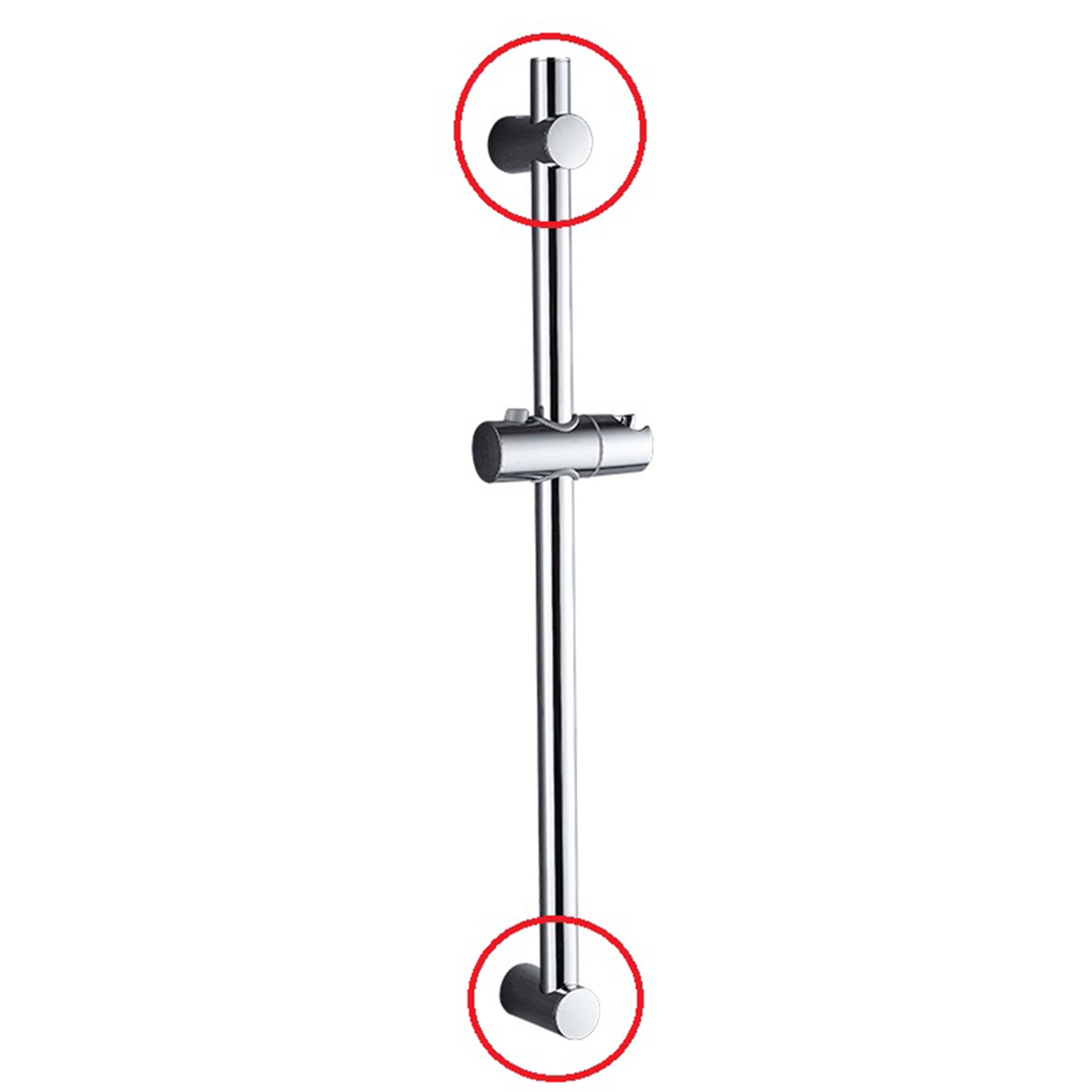 Adjustable shower bar bracket Wall Mount Holder for Secure Rail Support – view 2