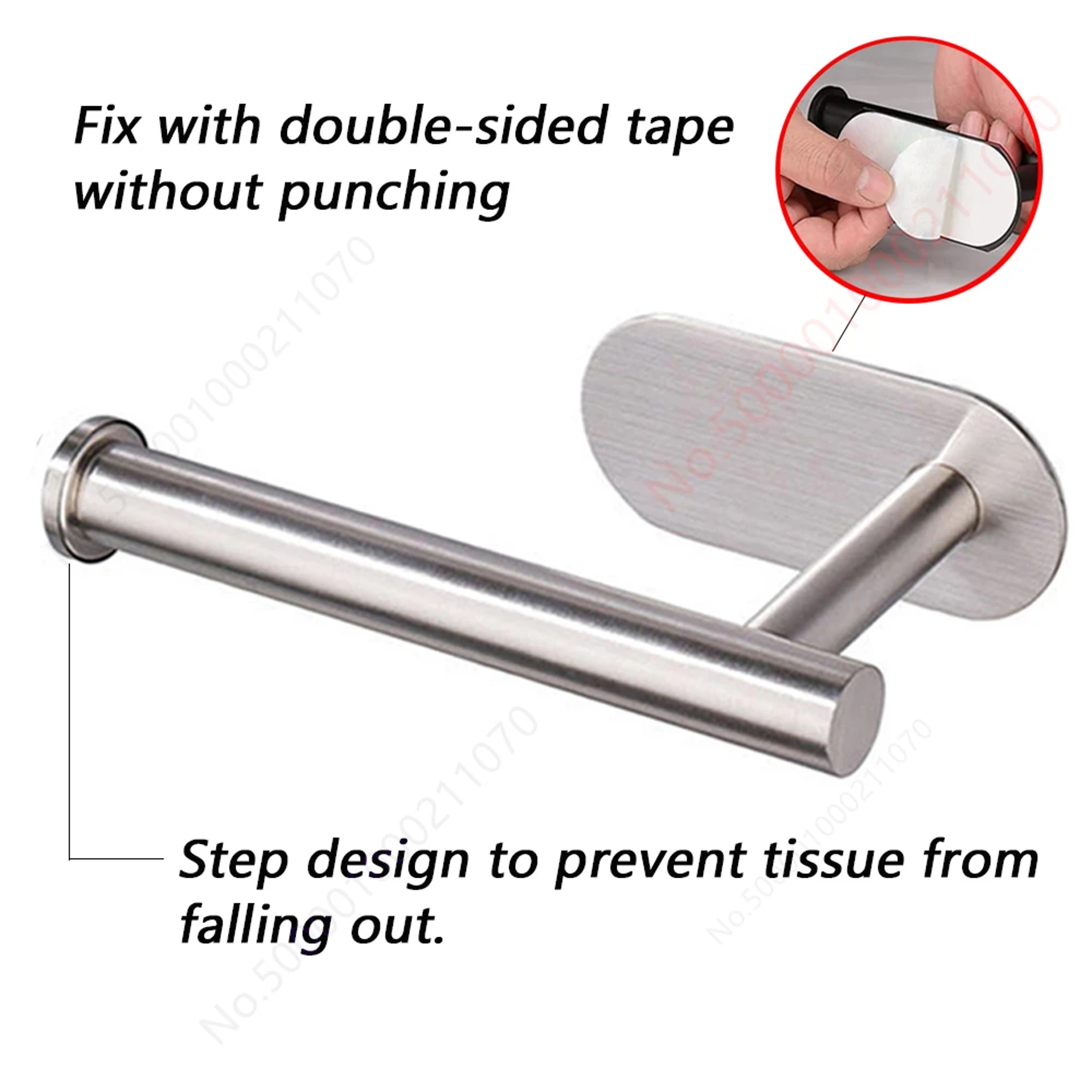 Adhesive Paper Towel Holder Wall Mount Kitchen Organizer Rack 1