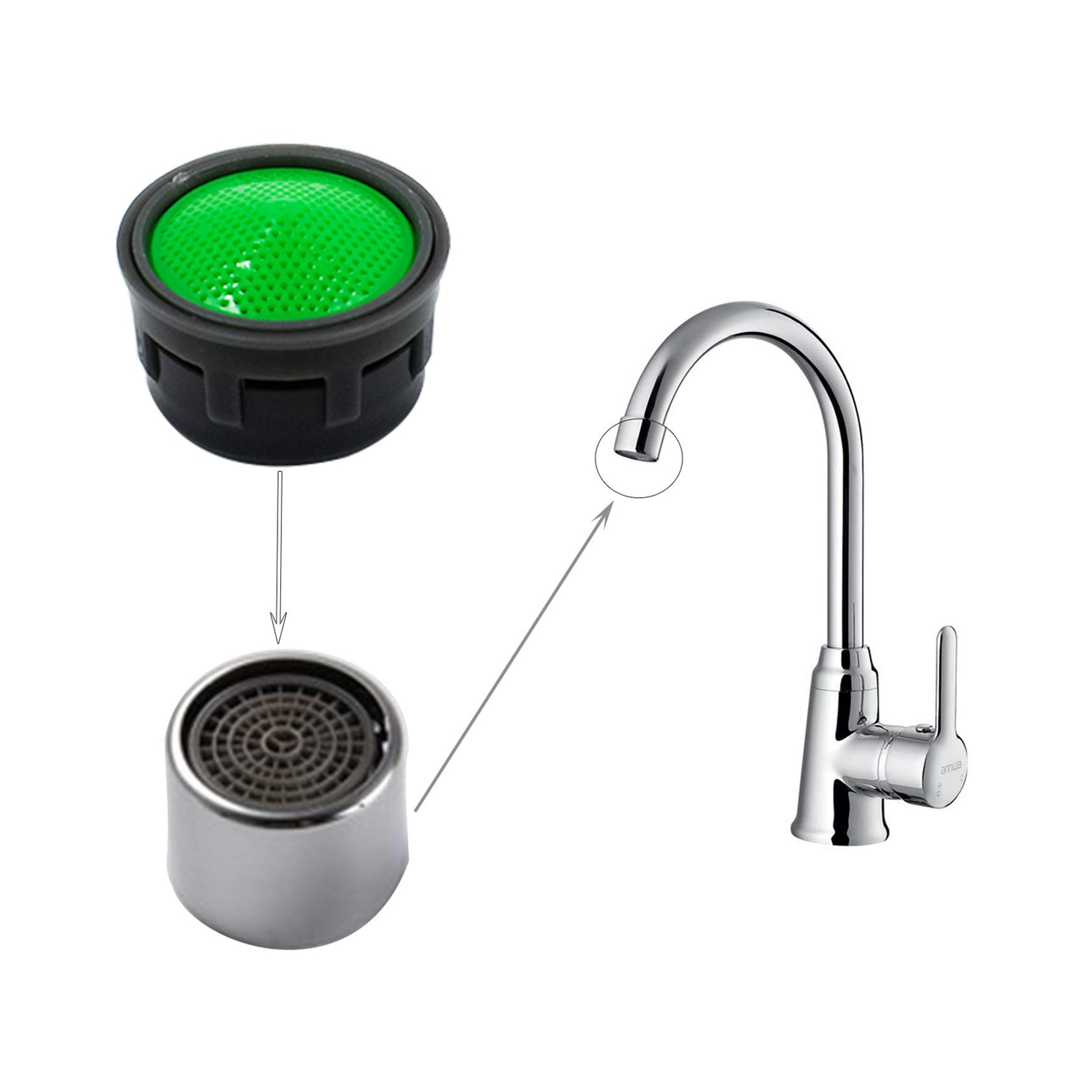 Universal Faucet Aerator Replacement Set Water Saving Tap Filter Inserts For Kitchen And Bathroom 2