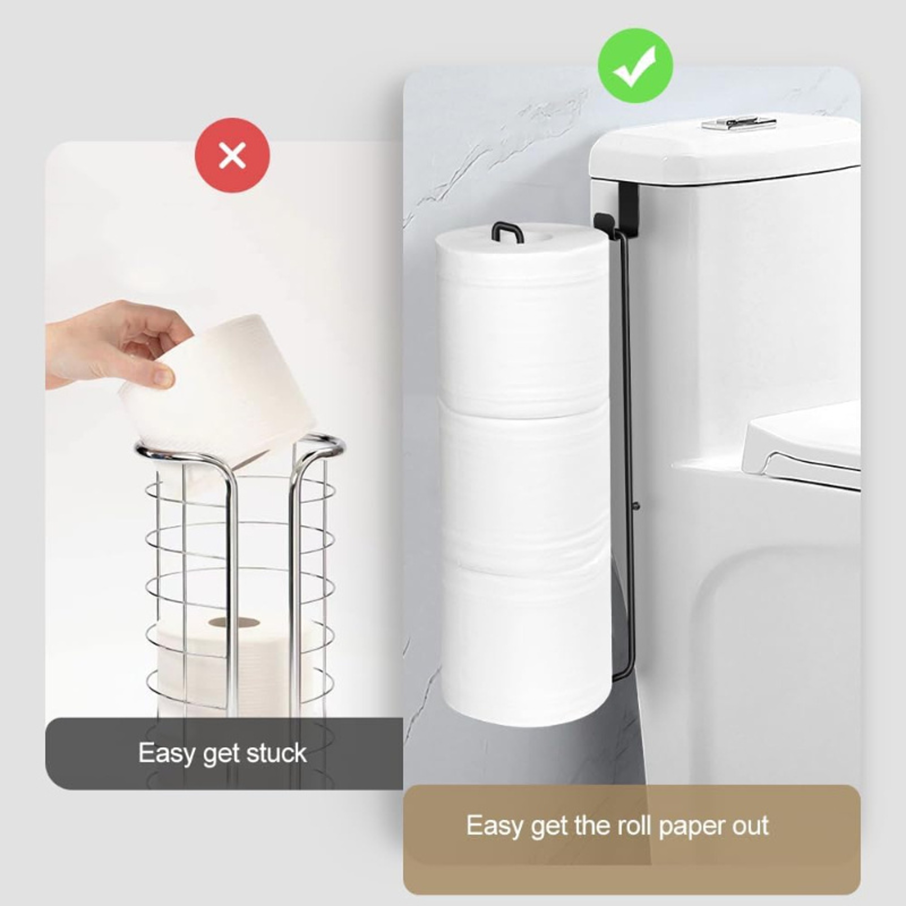 Wall Mounted Toilet Paper Holder with Storage Shelf Self Adhesive Bathroom Organizer – view 5