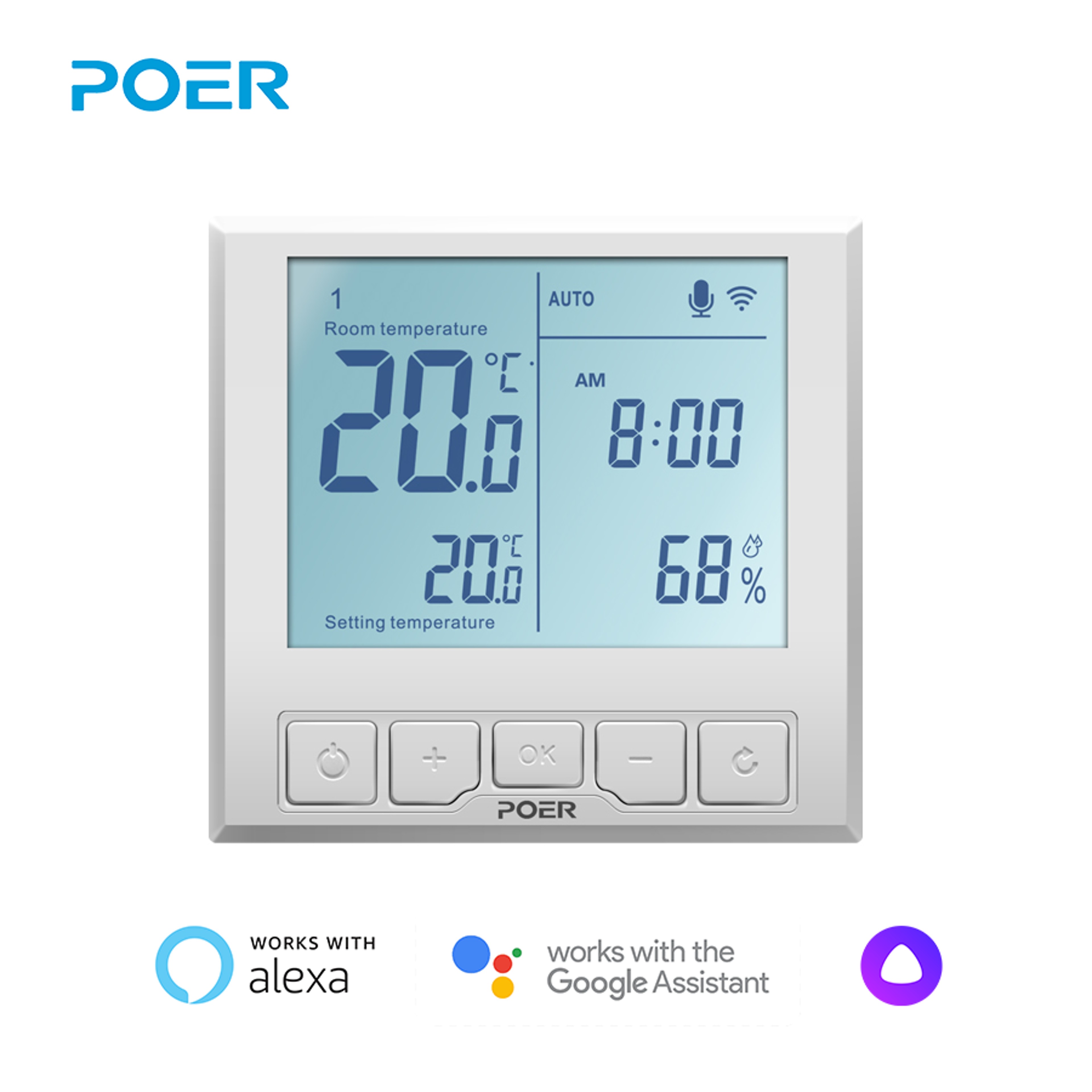 Smart WiFi Thermostat Floor Heating Controller Alexa & Google Temp Control – view 1