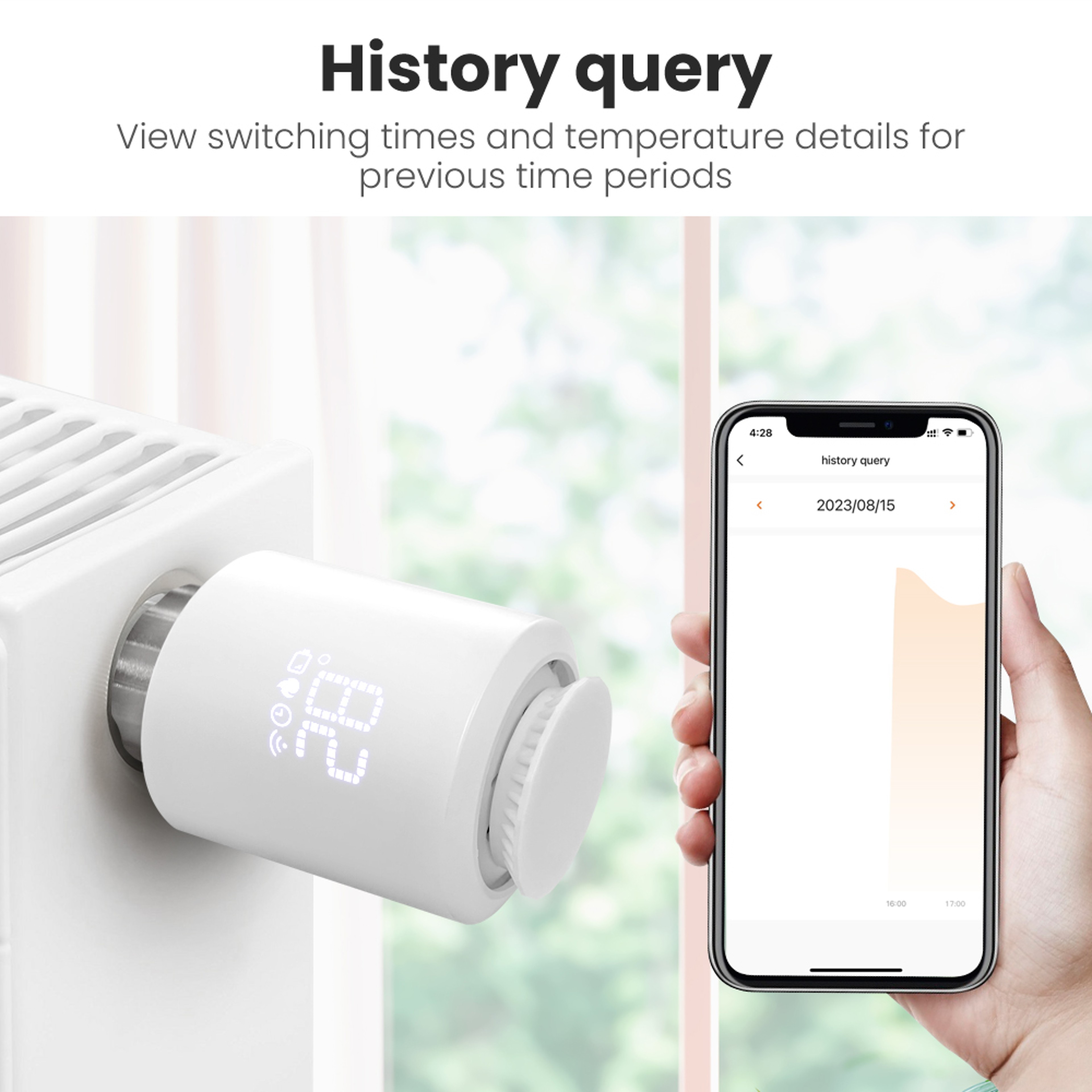 Smart Radiator Thermostat ZigBee TRV Valve with App Control for Energy Efficient Heating – view 3