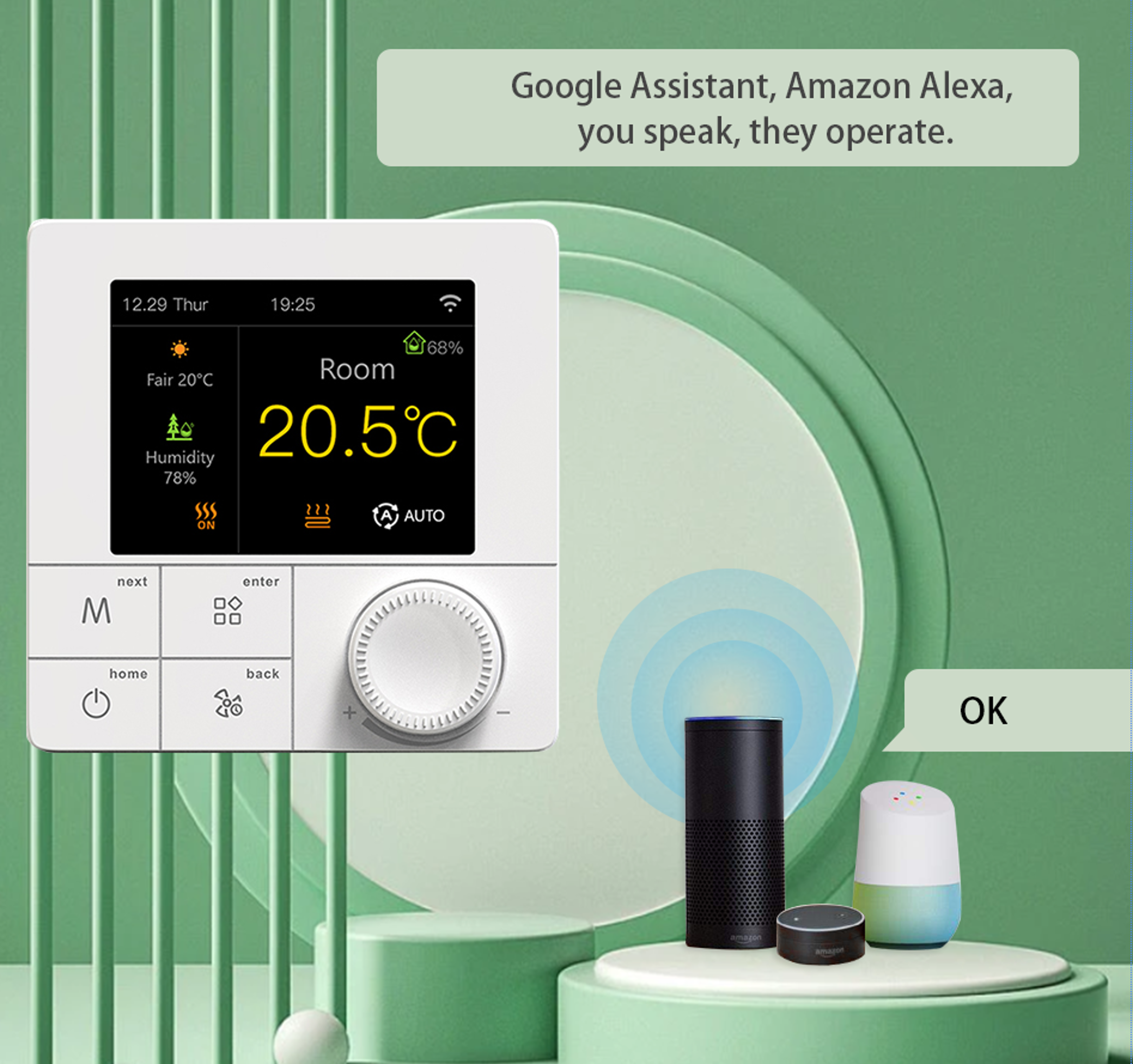 Smart WiFi Thermostat For Floor Heating Tuya App Alexa Google Home Control 4