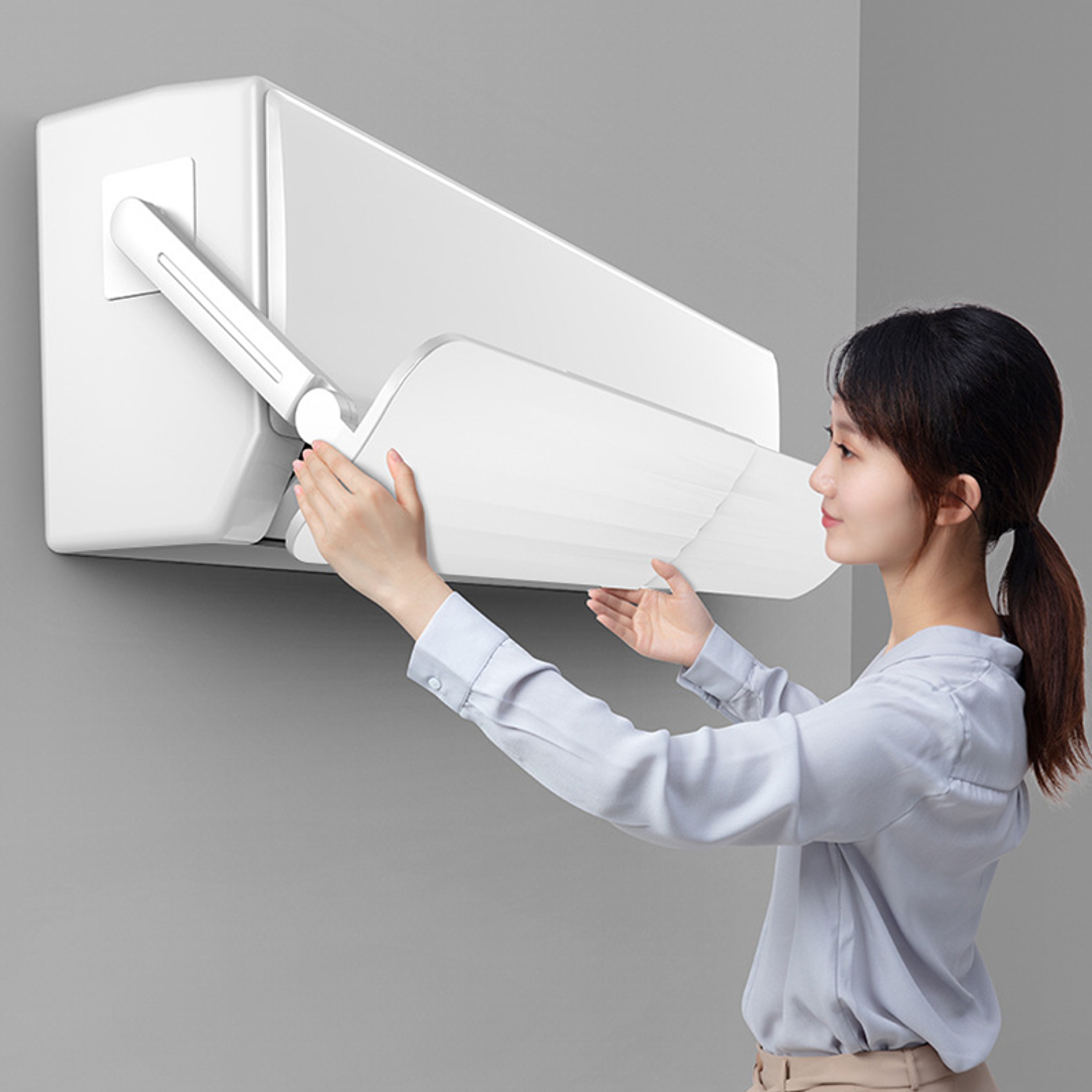 Adjustable Air Conditioner Deflector Shield for AC Vent Airflow Control – view 1