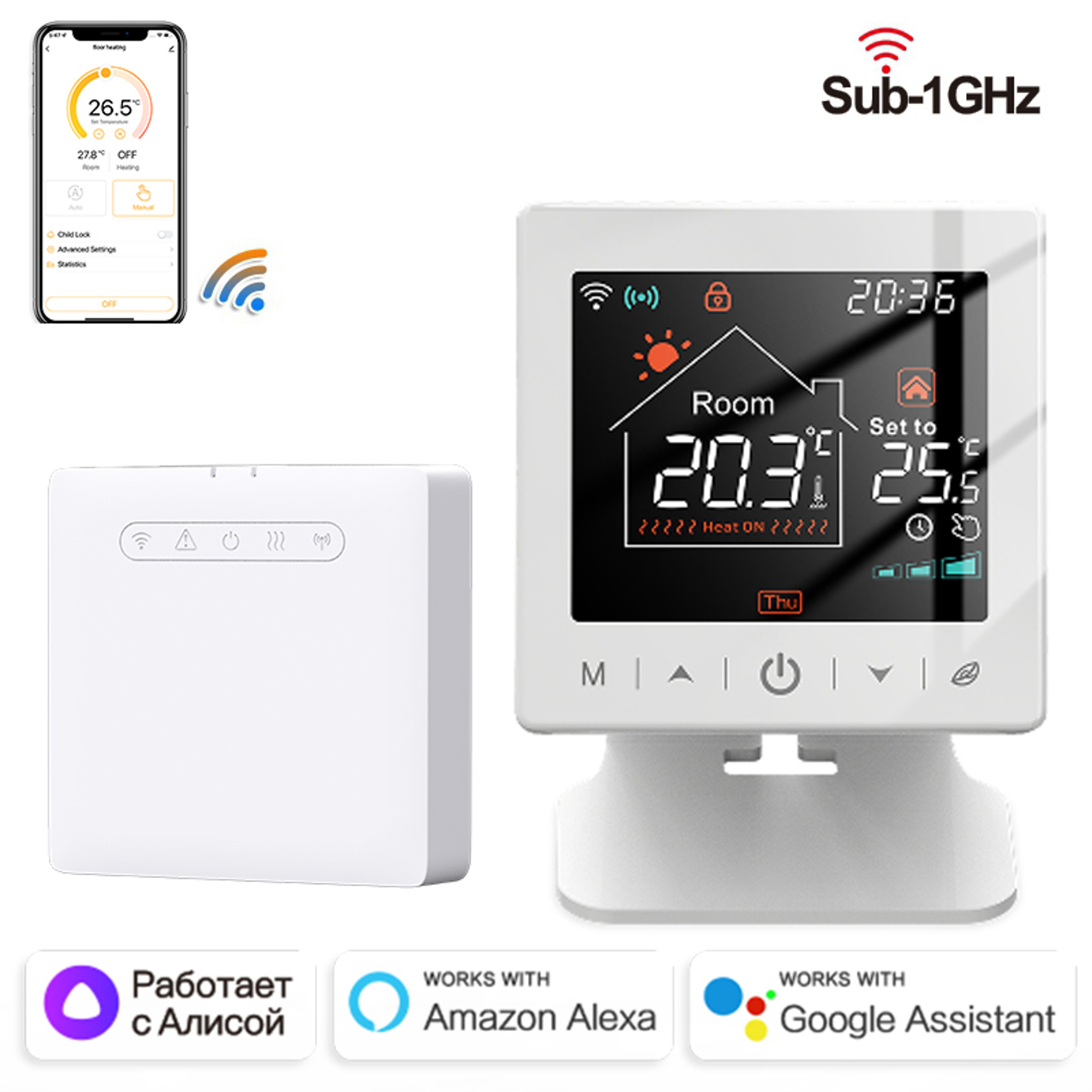 Smart WiFi Boiler Thermostat with RF Receiver & Programmable Heating Control – view 7