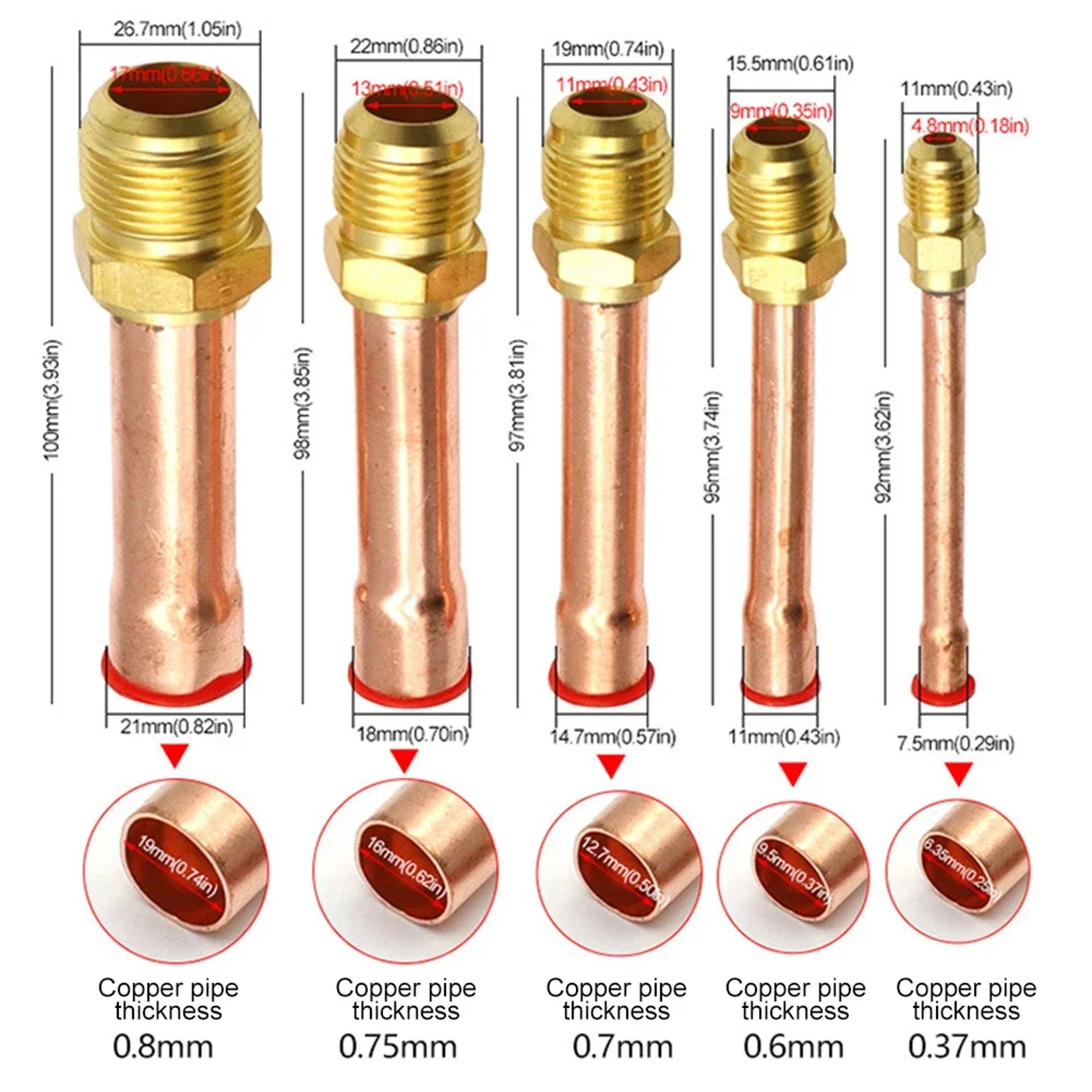 Degree Brass Pipe Fitting Copper Connector For HVAC And Air Conditioner Systems 0