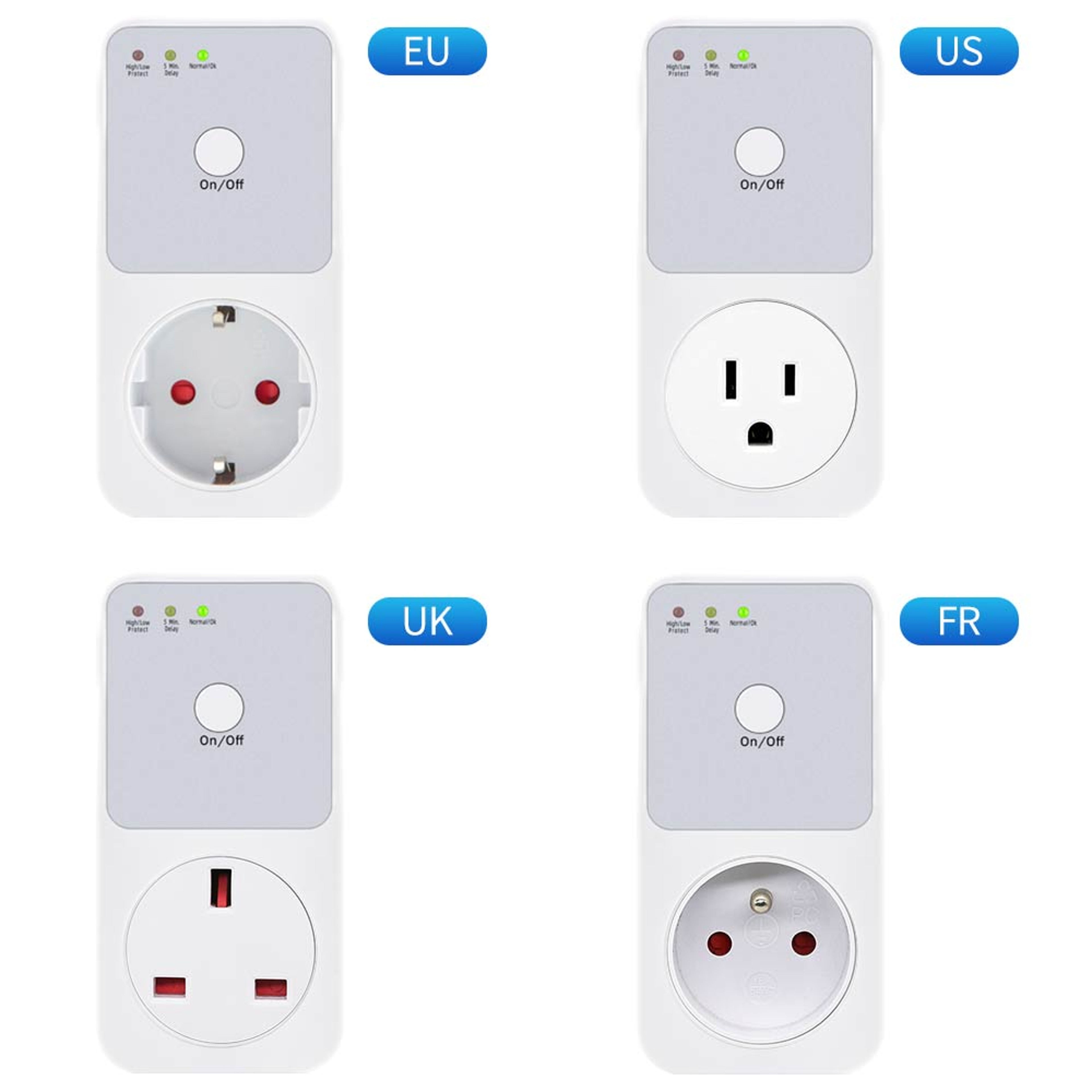 Smart Voltage Protector Socket with PIR Sensor Surge Protection for Home Appliances – view 2