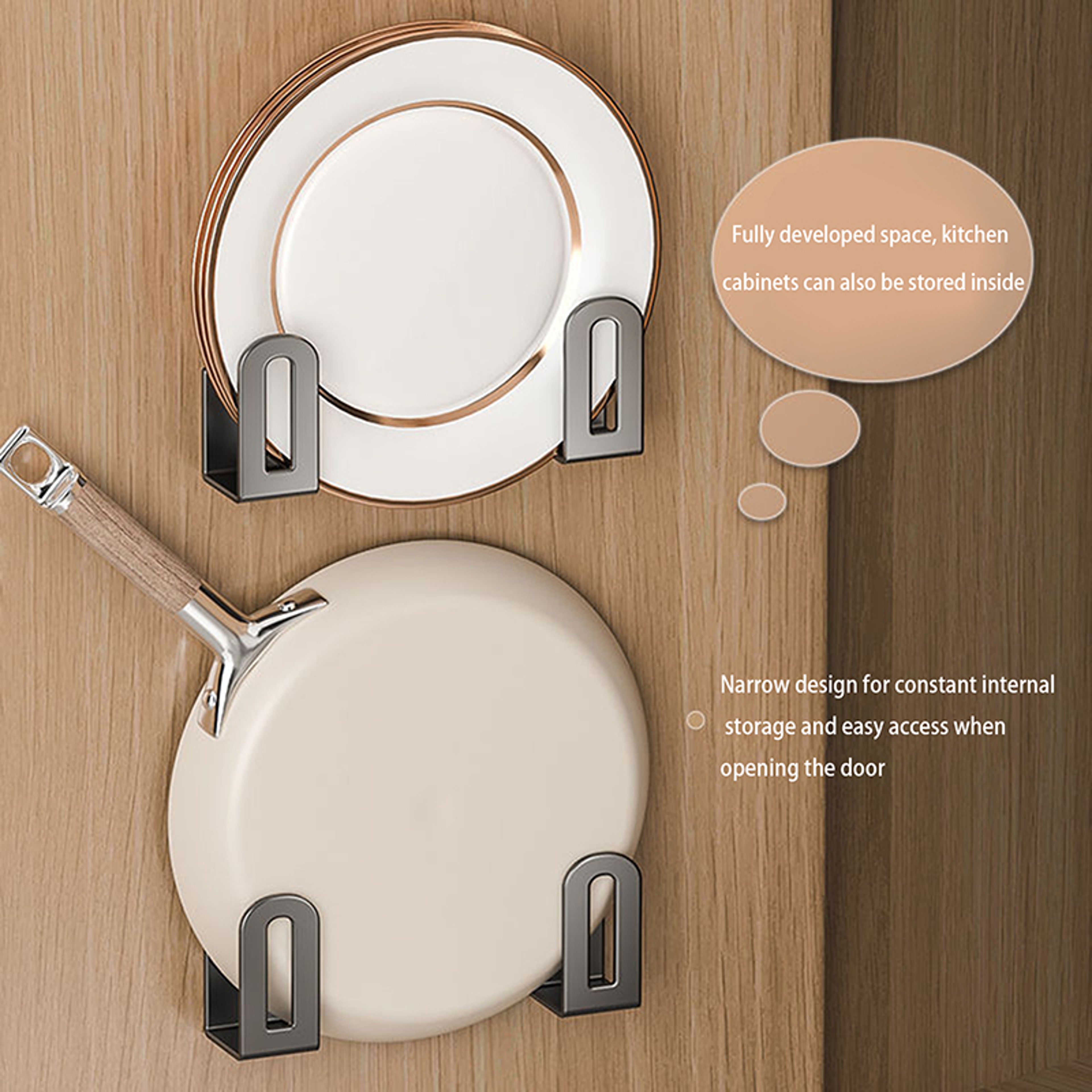 Wall Mounted Kitchen Organizer Set Stainless Steel Cutting Board Rack  Sink Sponge Holder 2