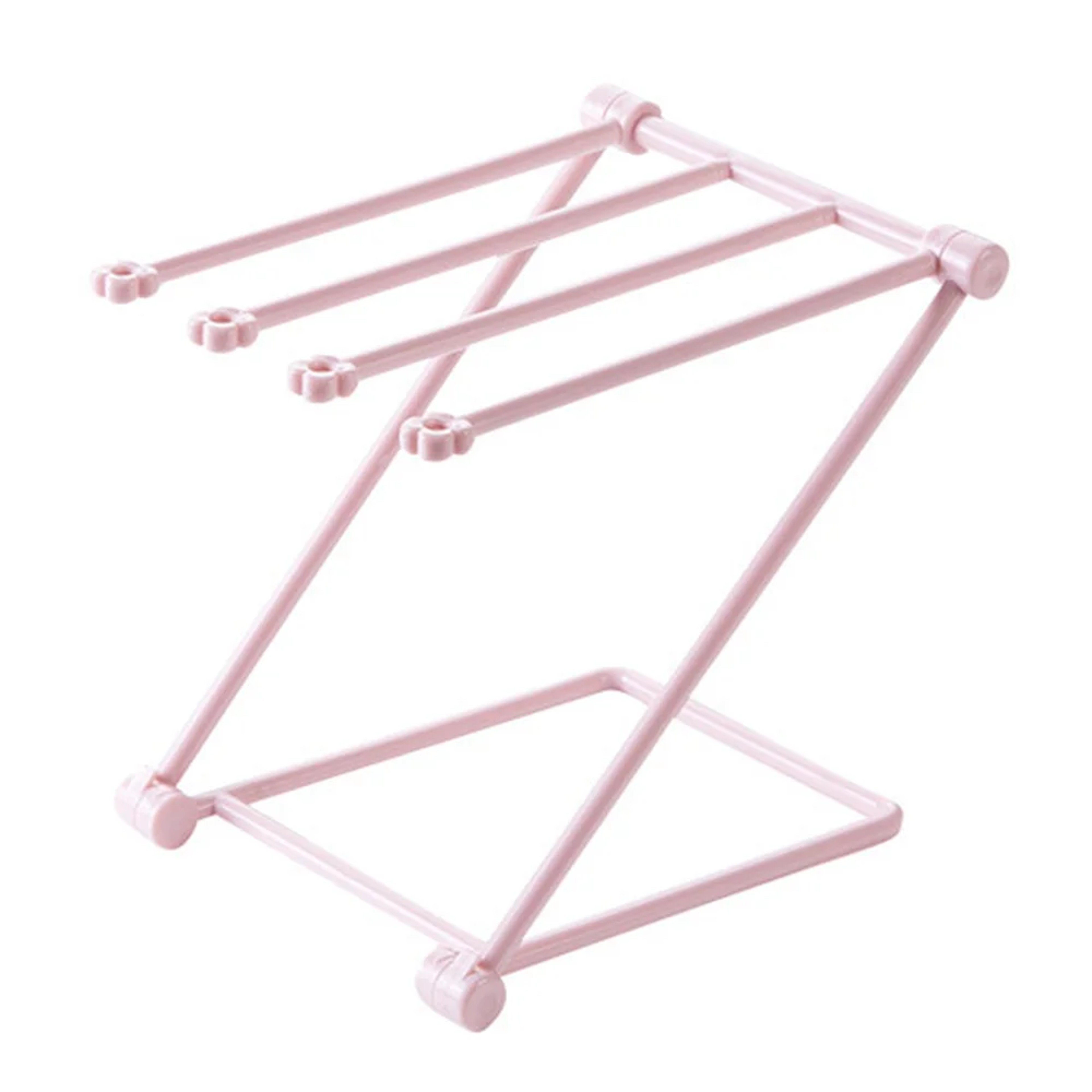 Foldable Kitchen Towel Rack Stand Space Saving Dish Cloth Drying Organizer 6