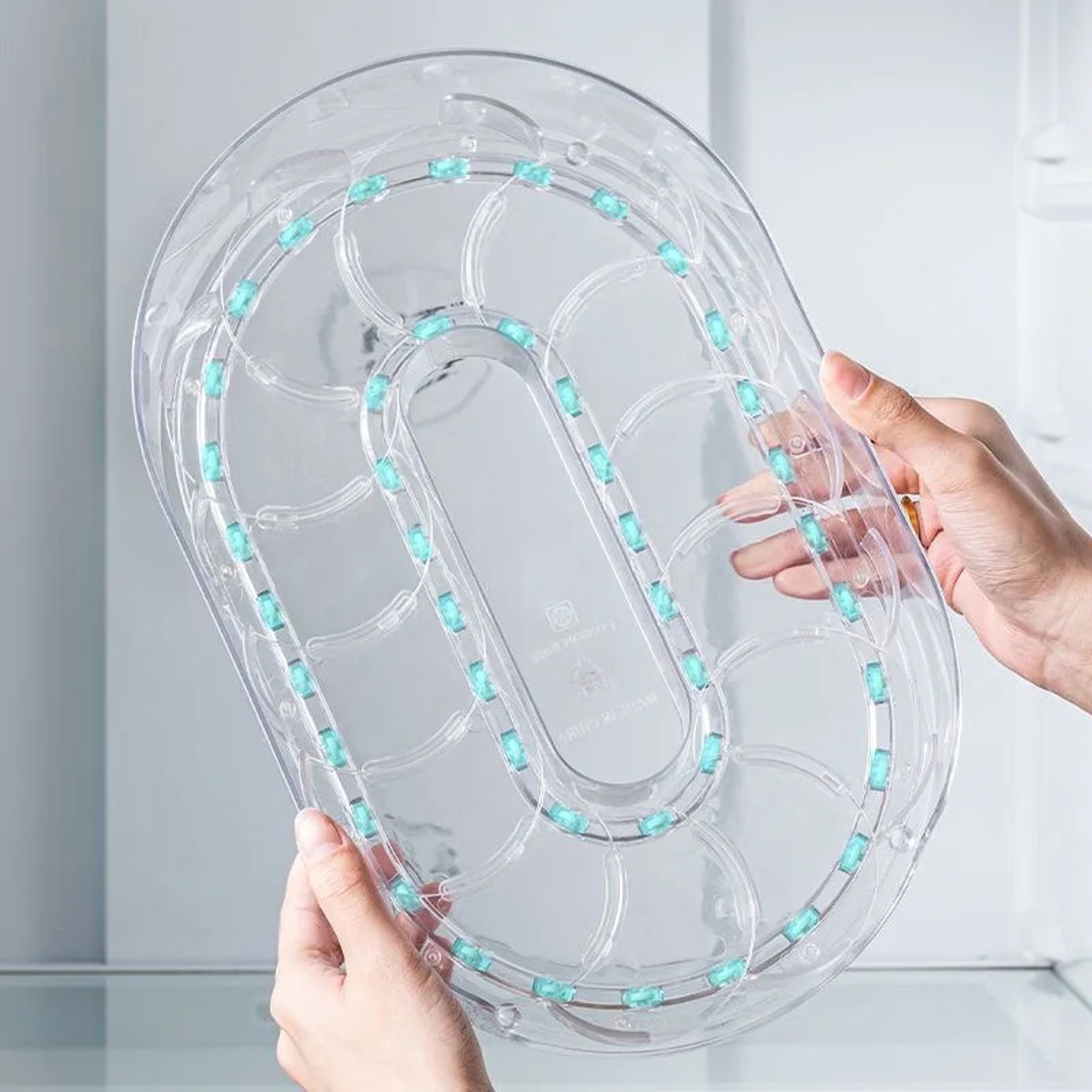 Rotating Lazy Susan Organizer Tray For Fridge  Cabinet Storage 1