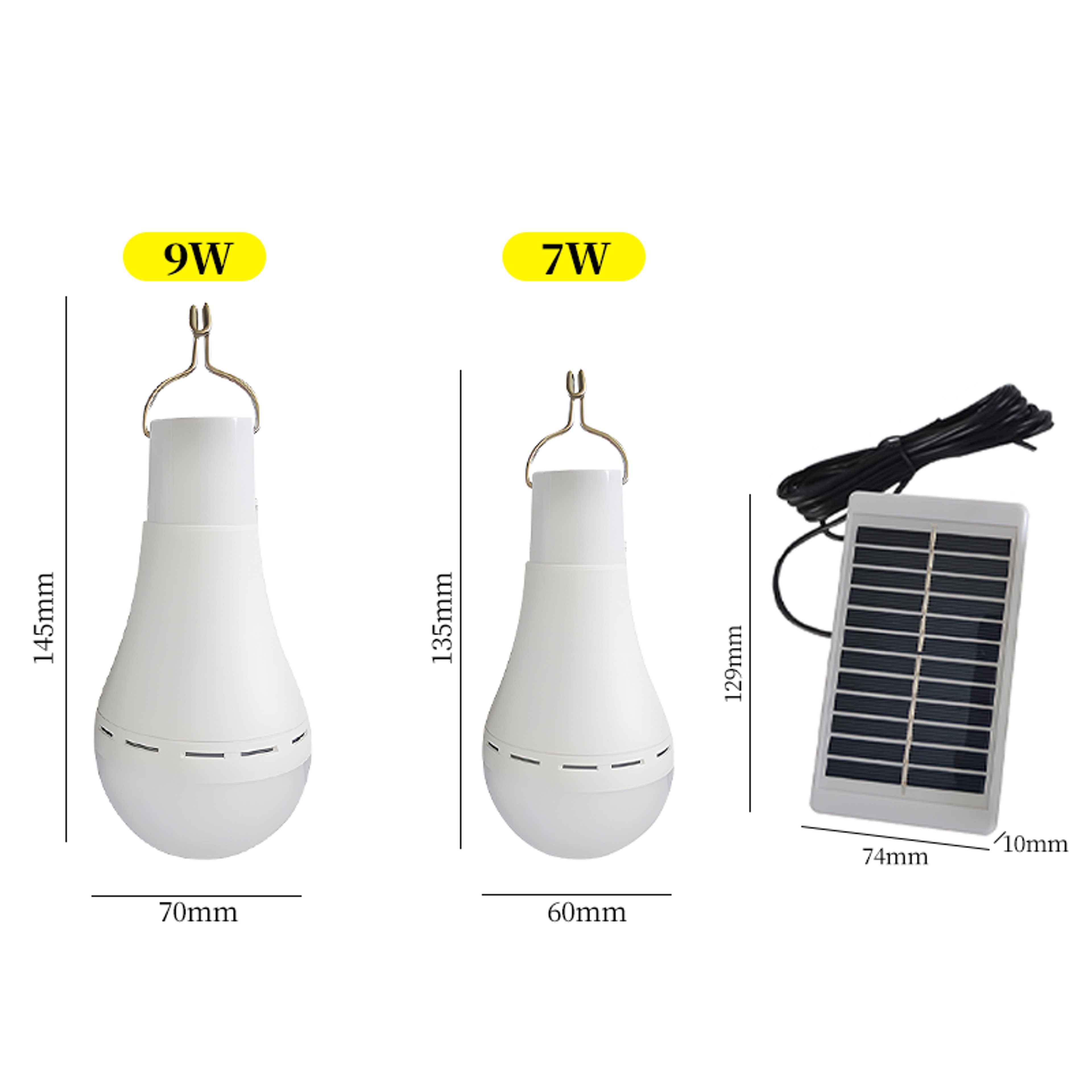 Solar Camping Light USB Rechargeable Waterproof LED Lantern For Outdoor  Emergency Use 5