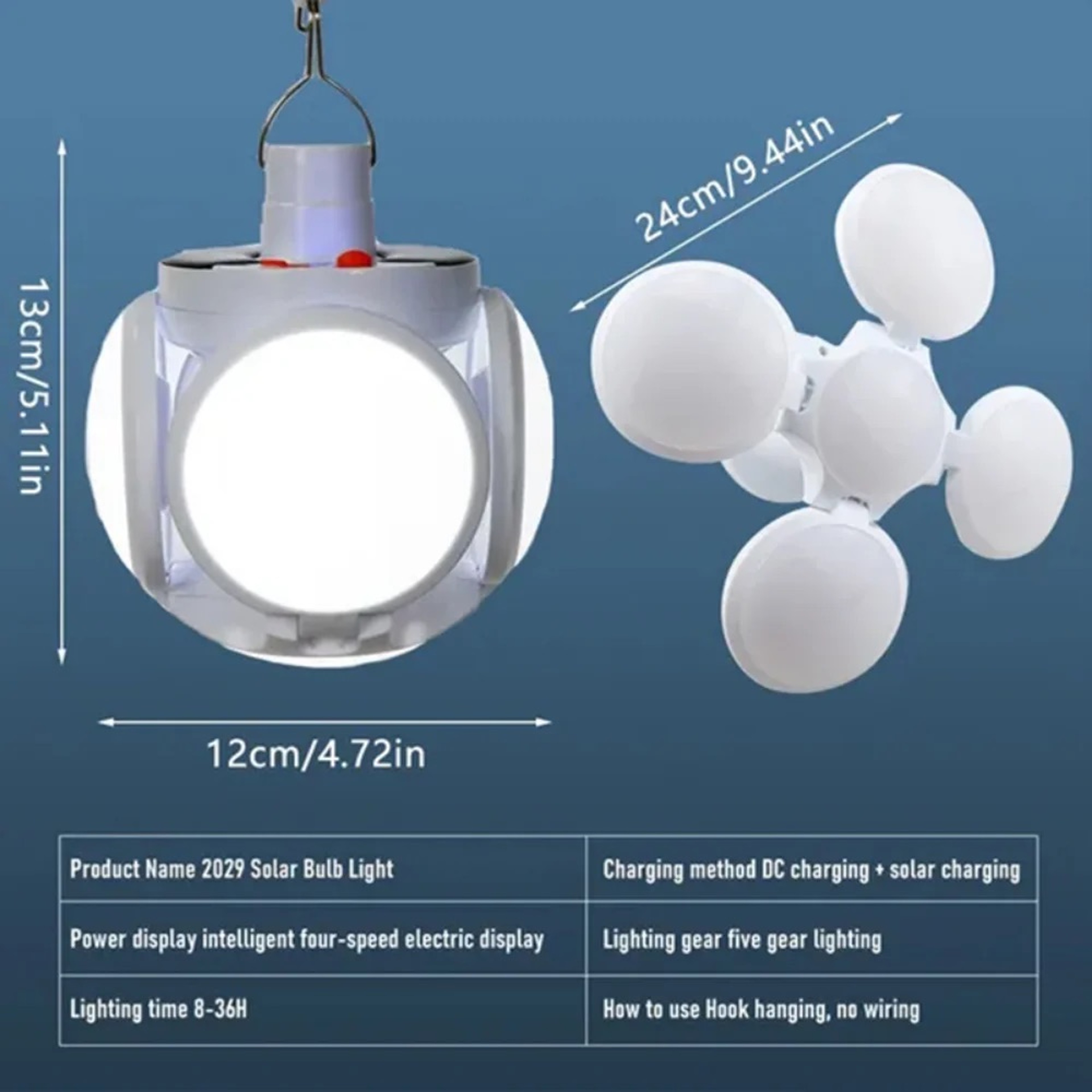 Solar Camping Lantern Rechargeable LED Portable Emergency Light For Outdoor And Camping 4