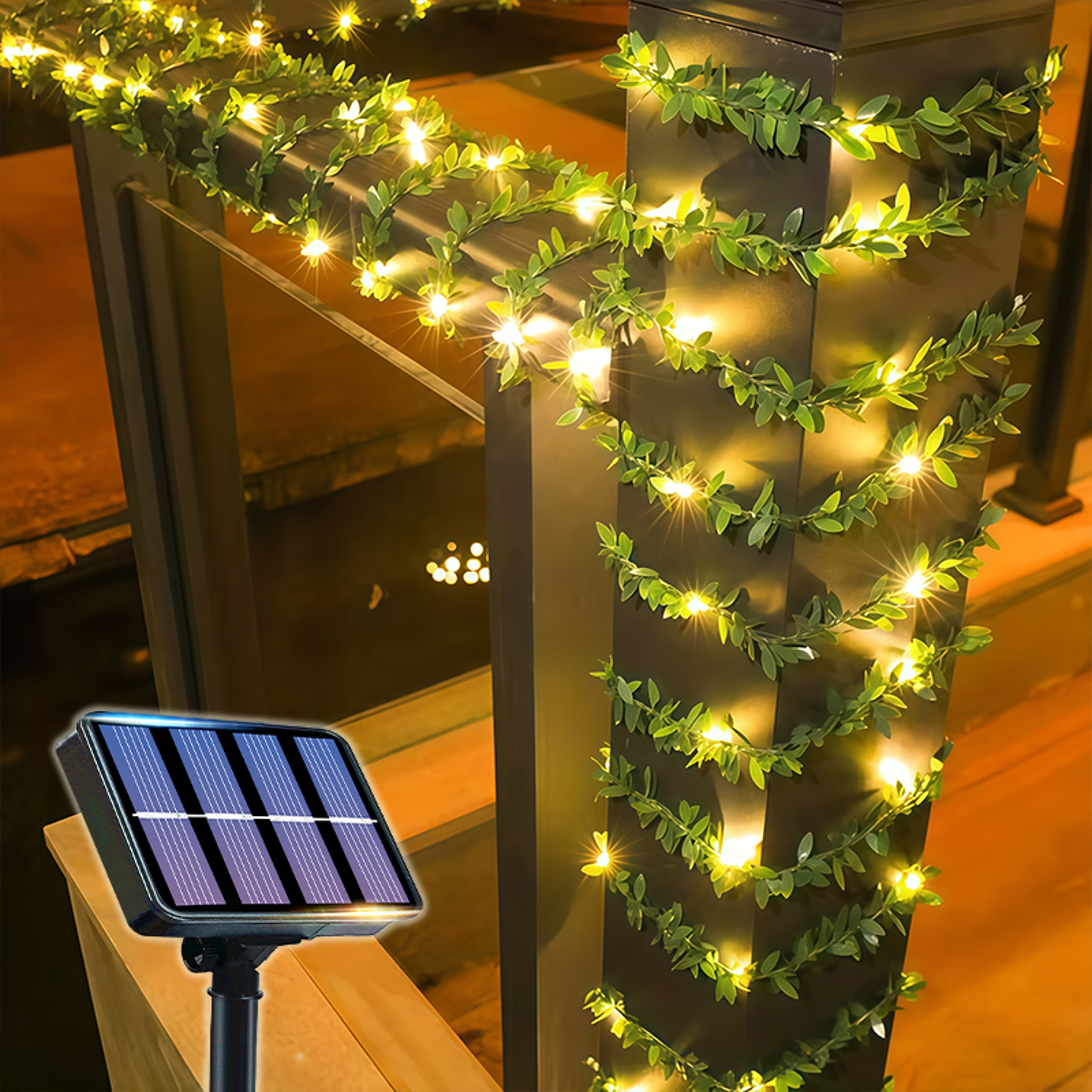 Solar Ivy Fairy Lights LED Outdoor Garden String Lights with Modes – view 10