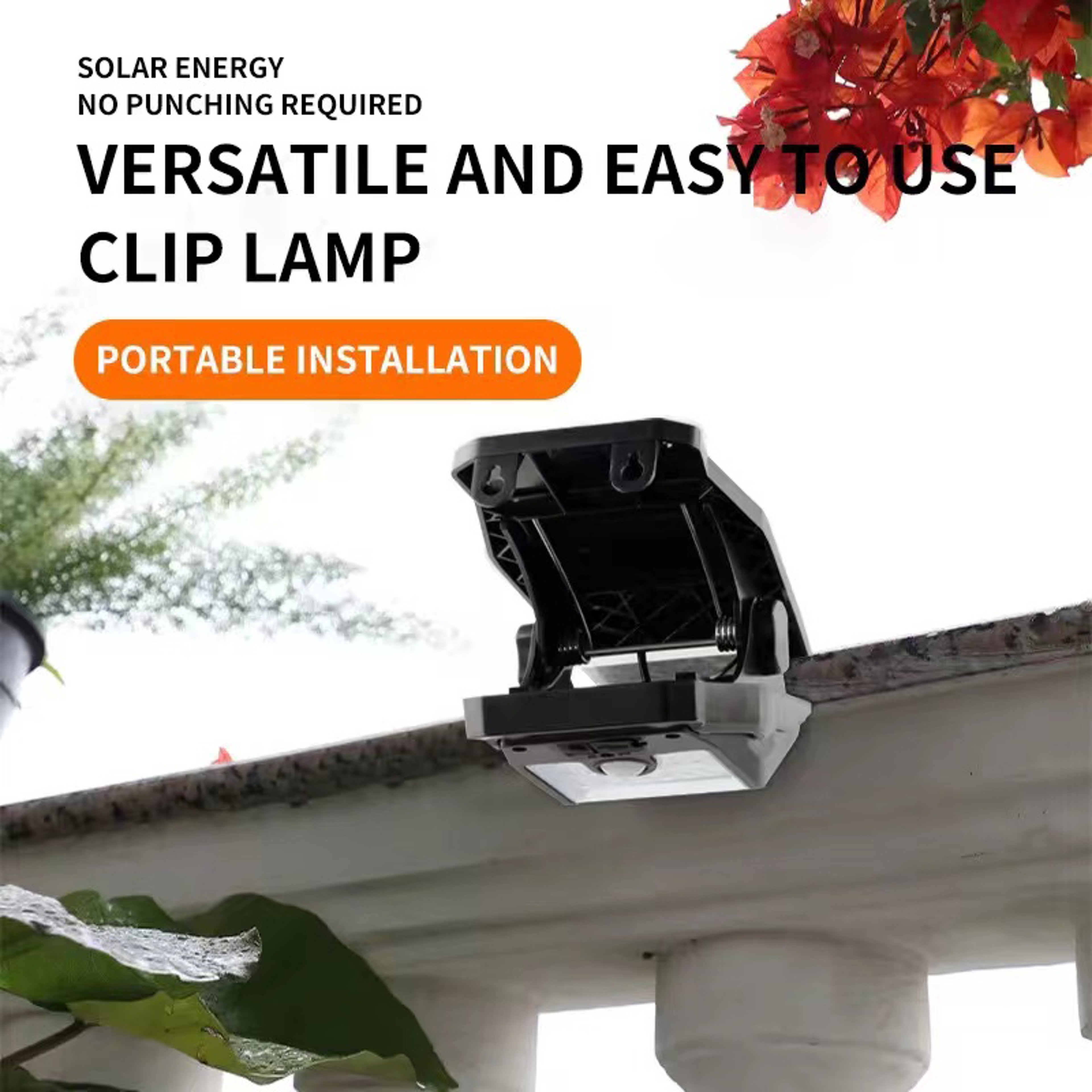 Solar Motion Sensor Clip Light Waterproof Outdoor Security & Camping LED – view 3